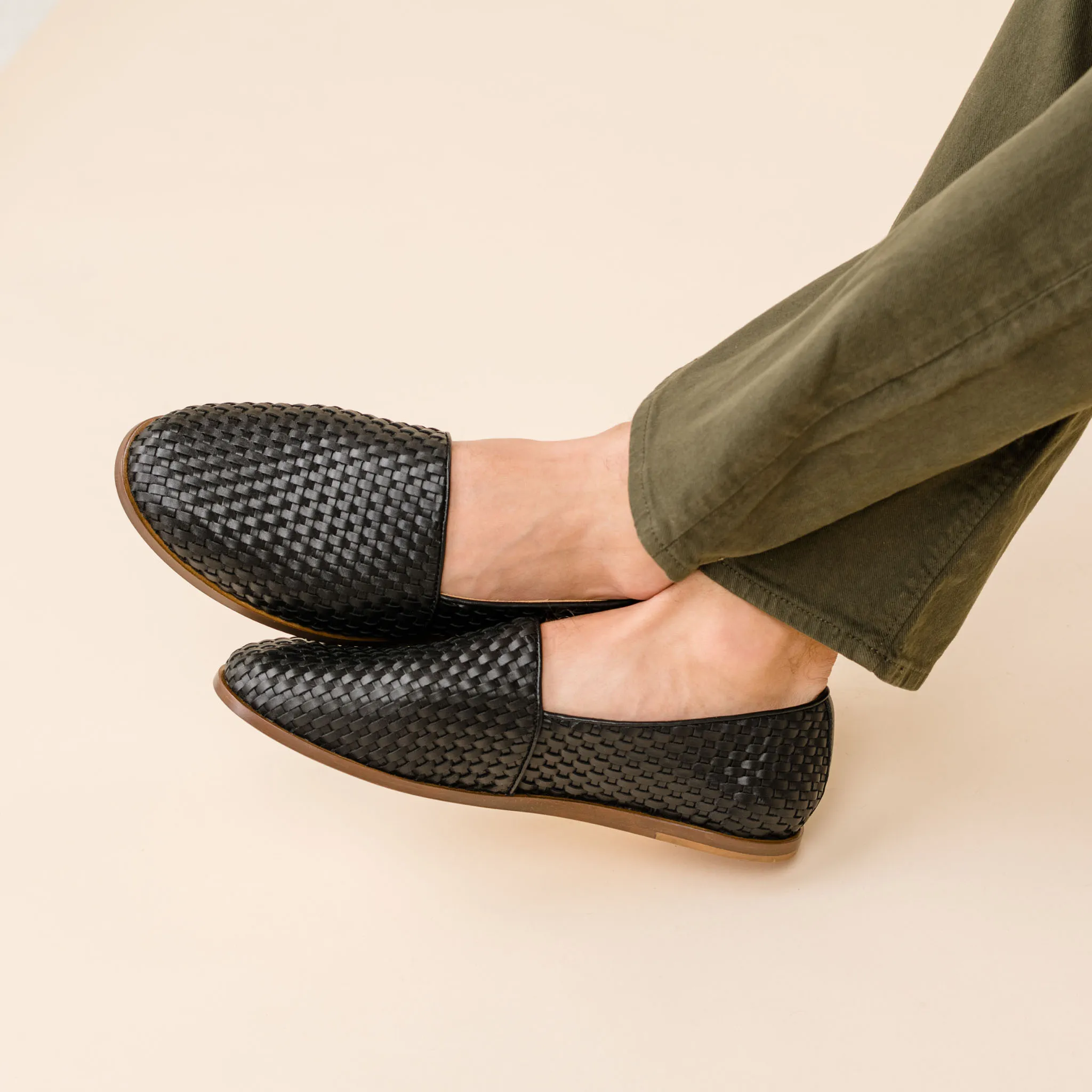 Alejandro Woven Slip-On 2.0 Woven Black -NISOLO