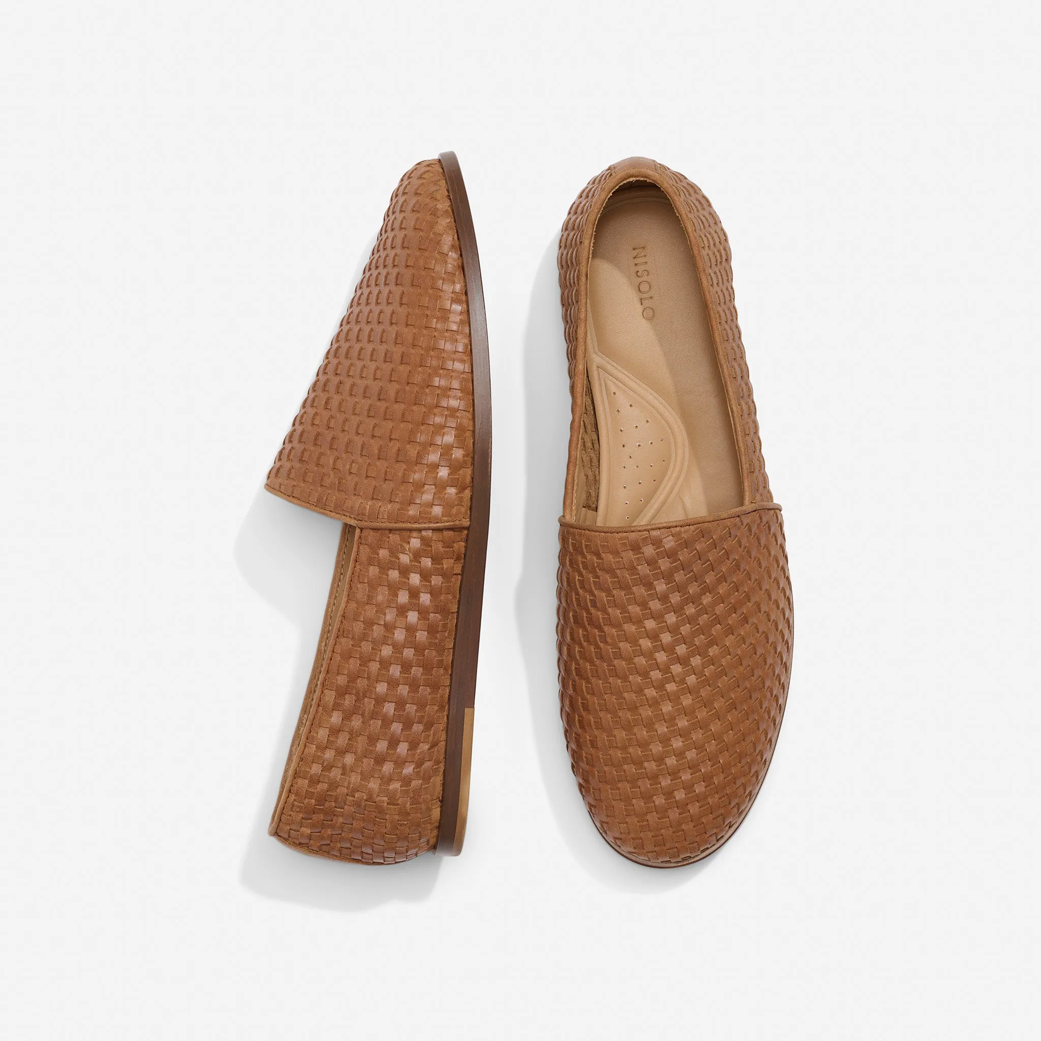 Alejandro Woven Slip-On 2.0 Woven Brown -NISOLO