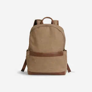 Alex Commuter Backpack Waxed Canvas -NISOLO
