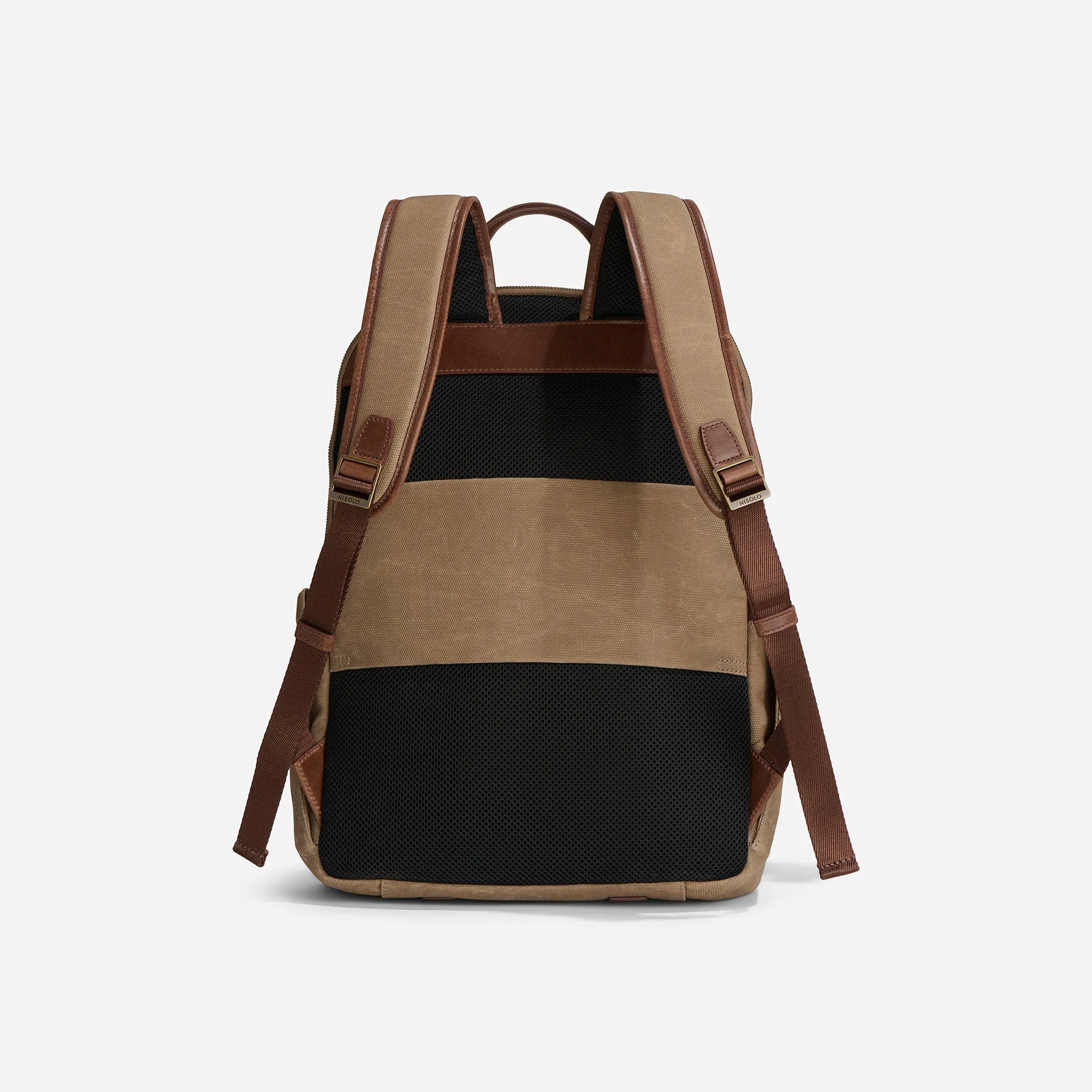 Alex Commuter Backpack Waxed Canvas -NISOLO