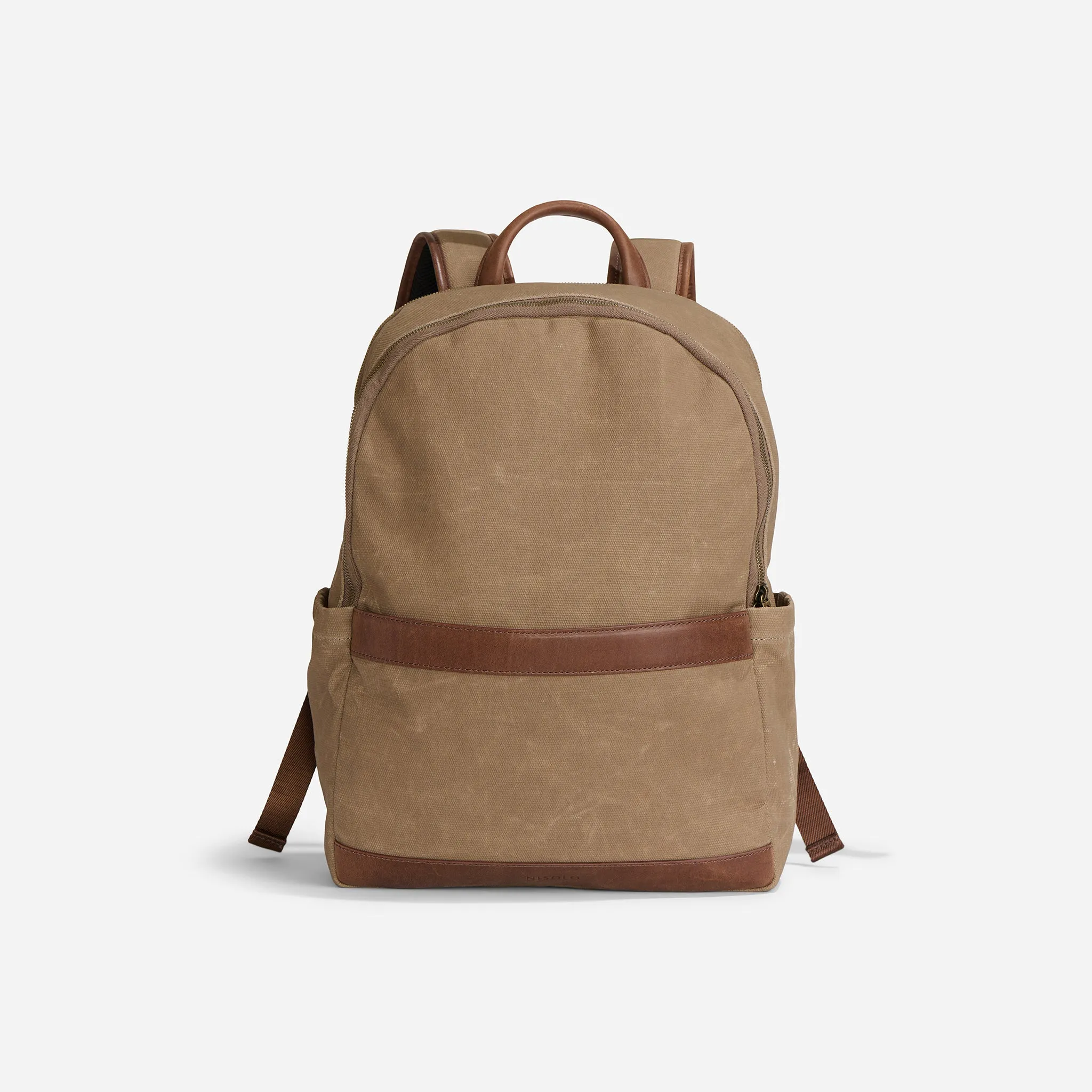 Alex Commuter Backpack Waxed Canvas -NISOLO