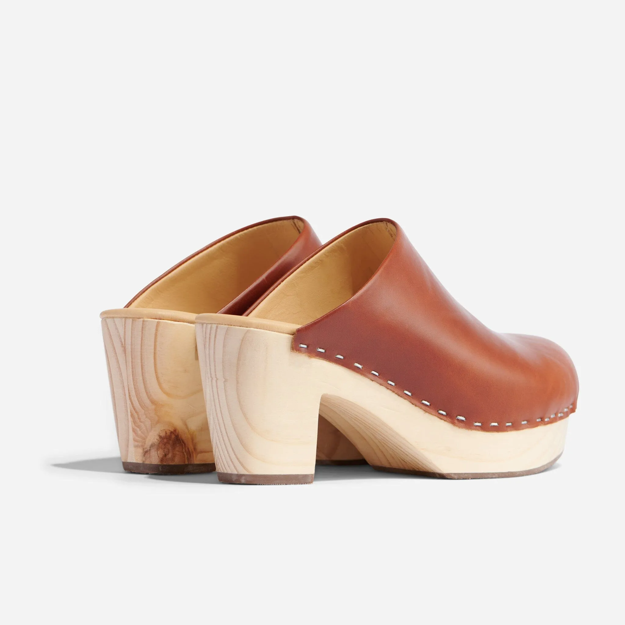 All-Day Heeled Clog Brandy -NISOLO