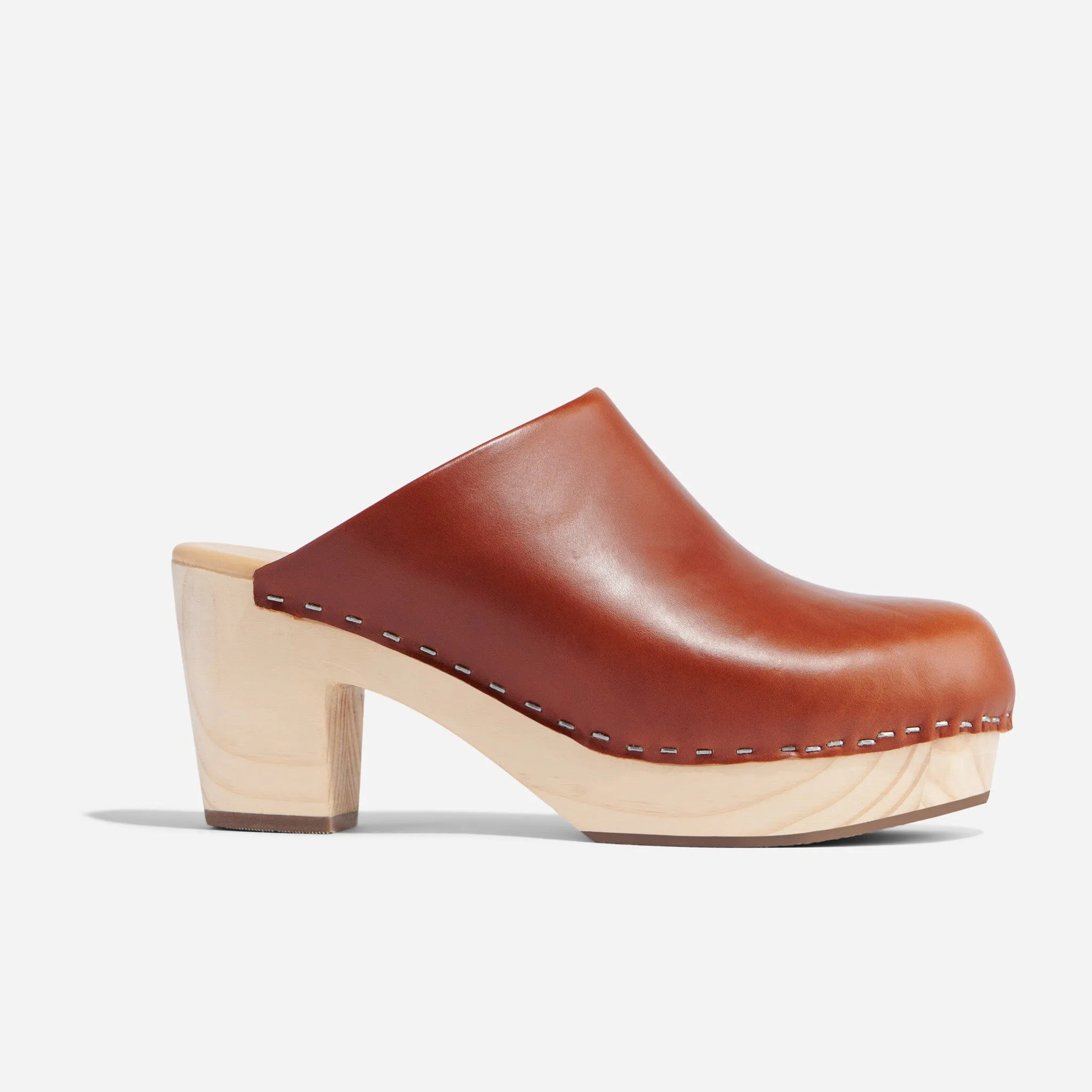 All-Day Heeled Clog Brandy -NISOLO