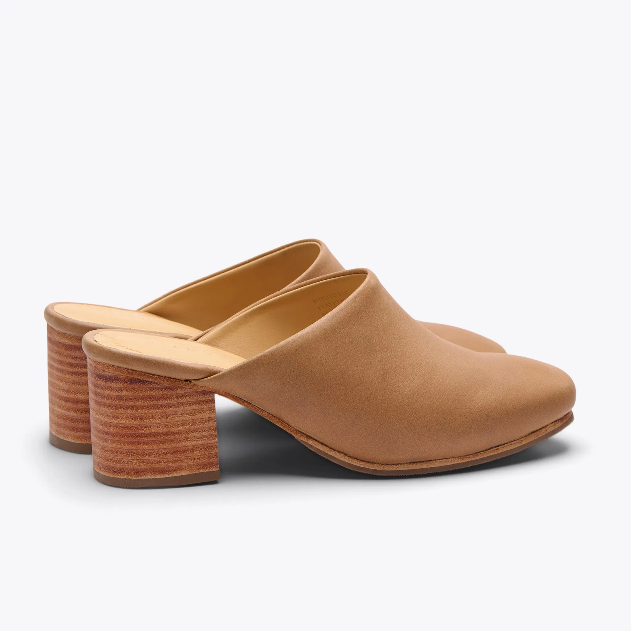 All-Day Heeled Mule Almond -NISOLO