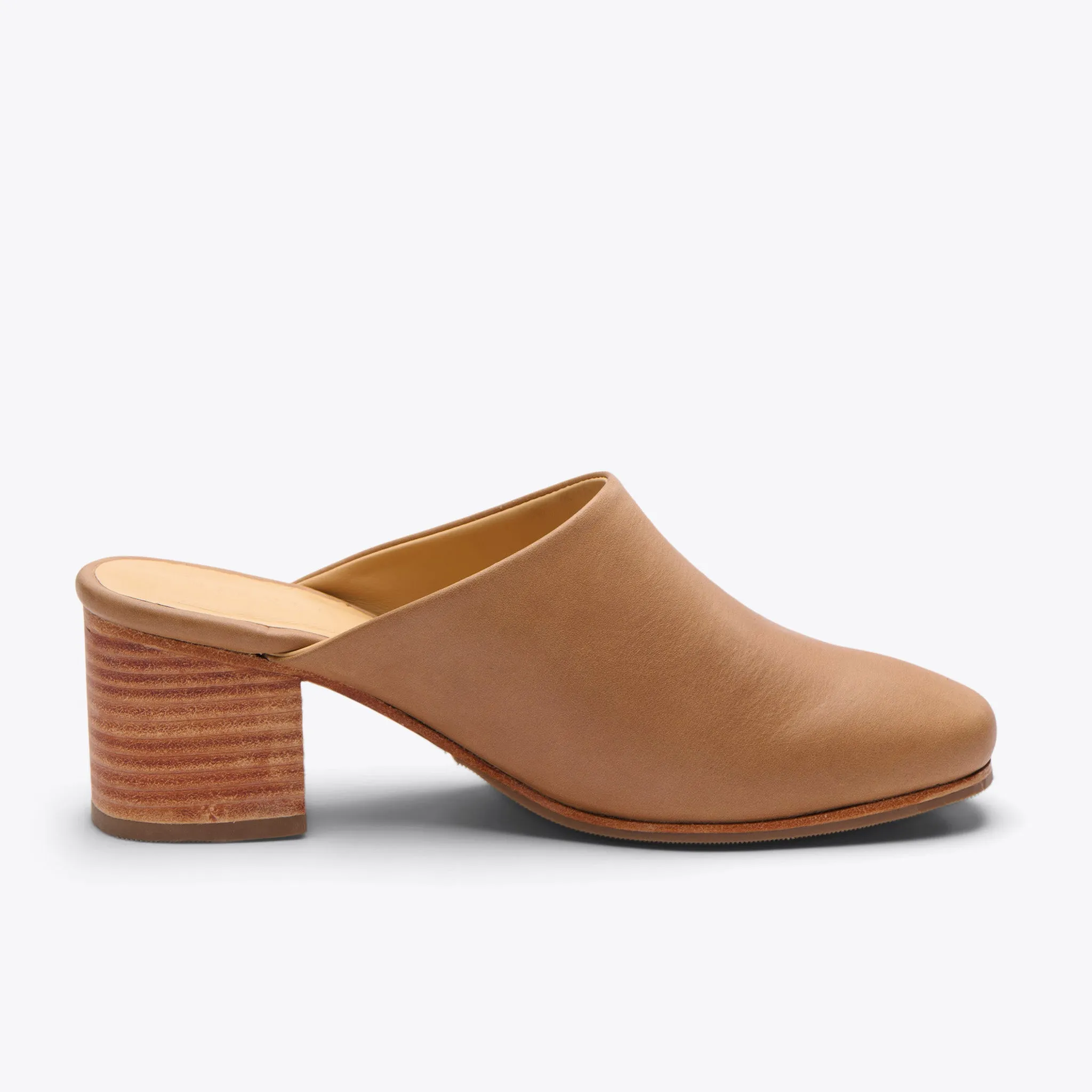 All-Day Heeled Mule Almond -NISOLO