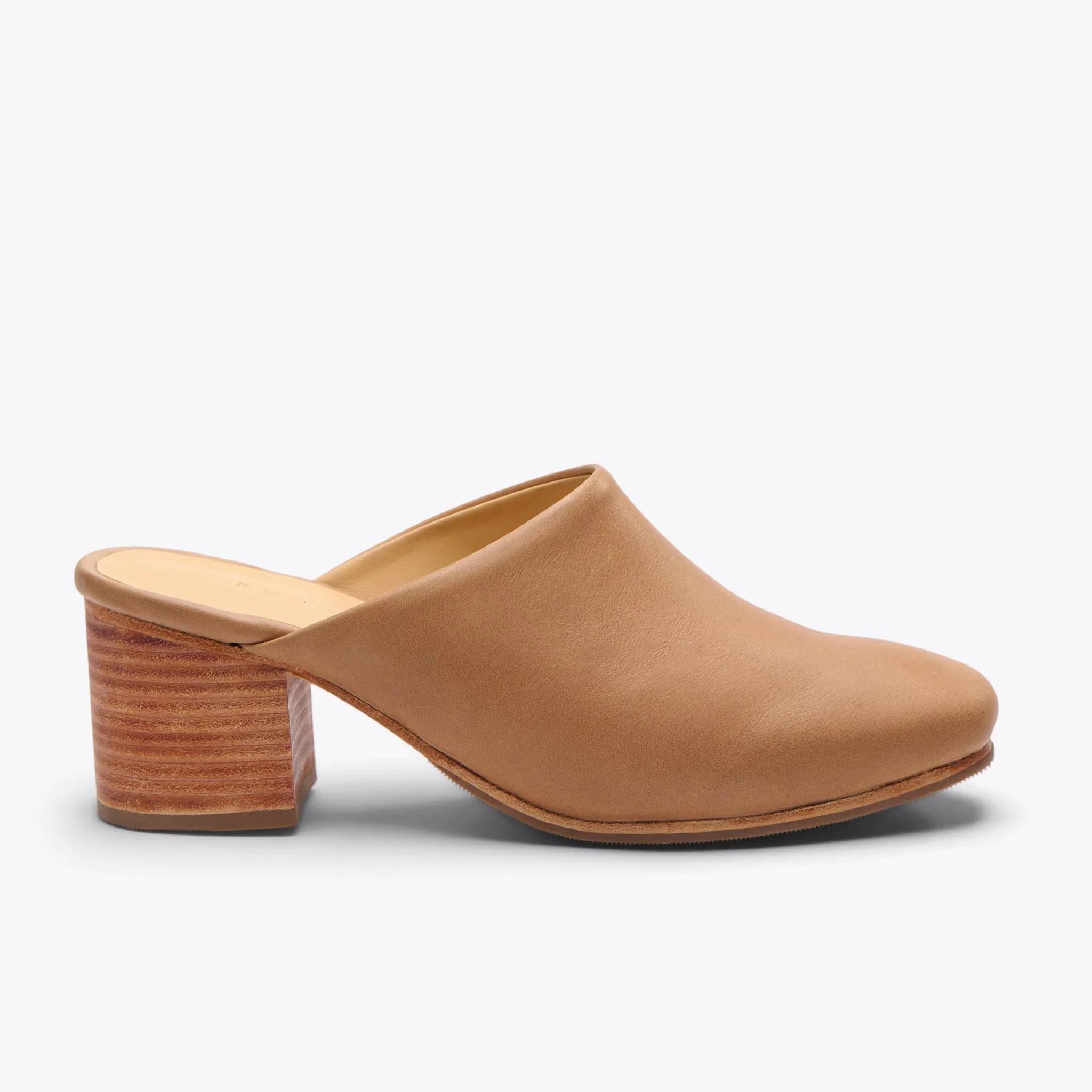 All-Day Heeled Mule Almond -NISOLO