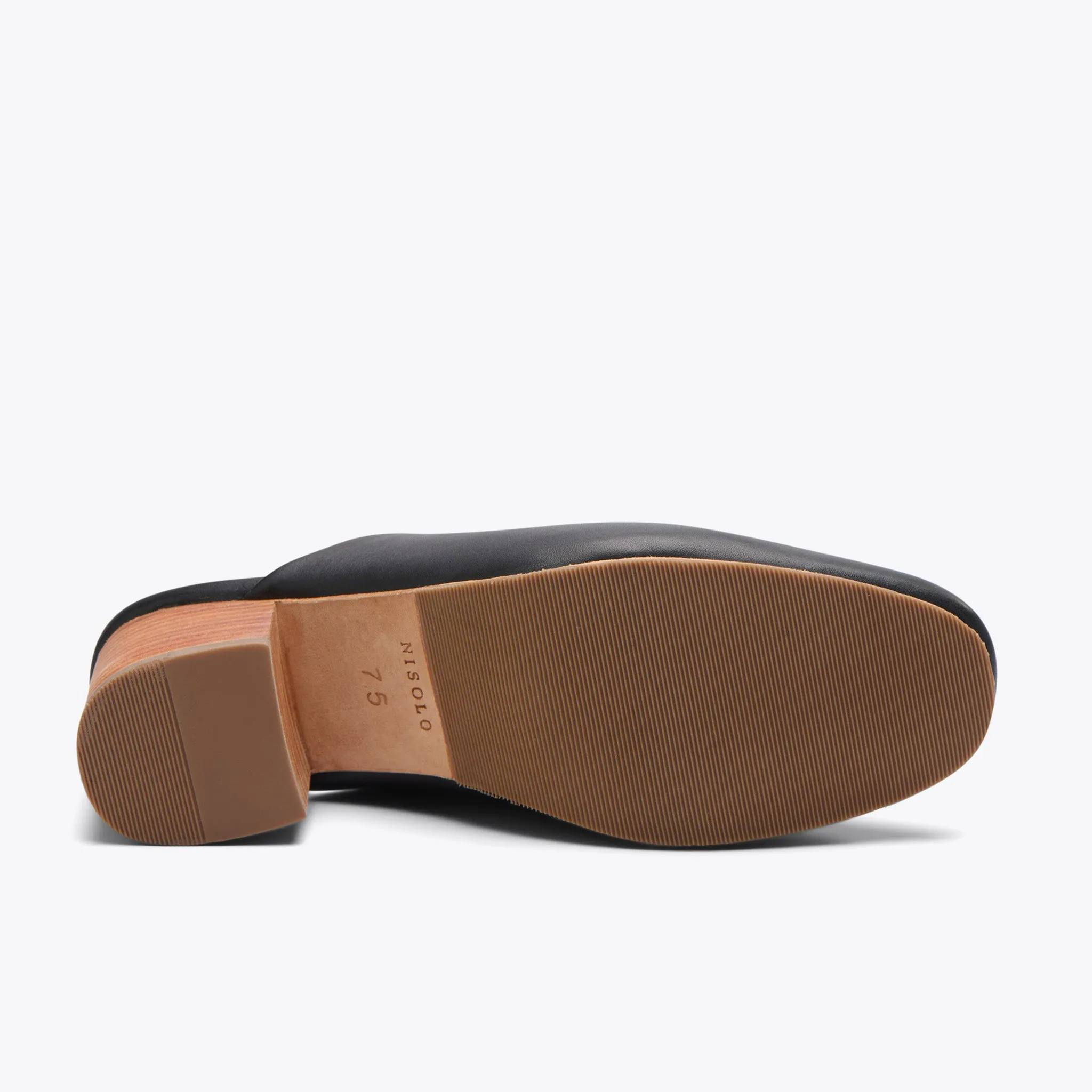 All-Day Heeled Mule Black -NISOLO