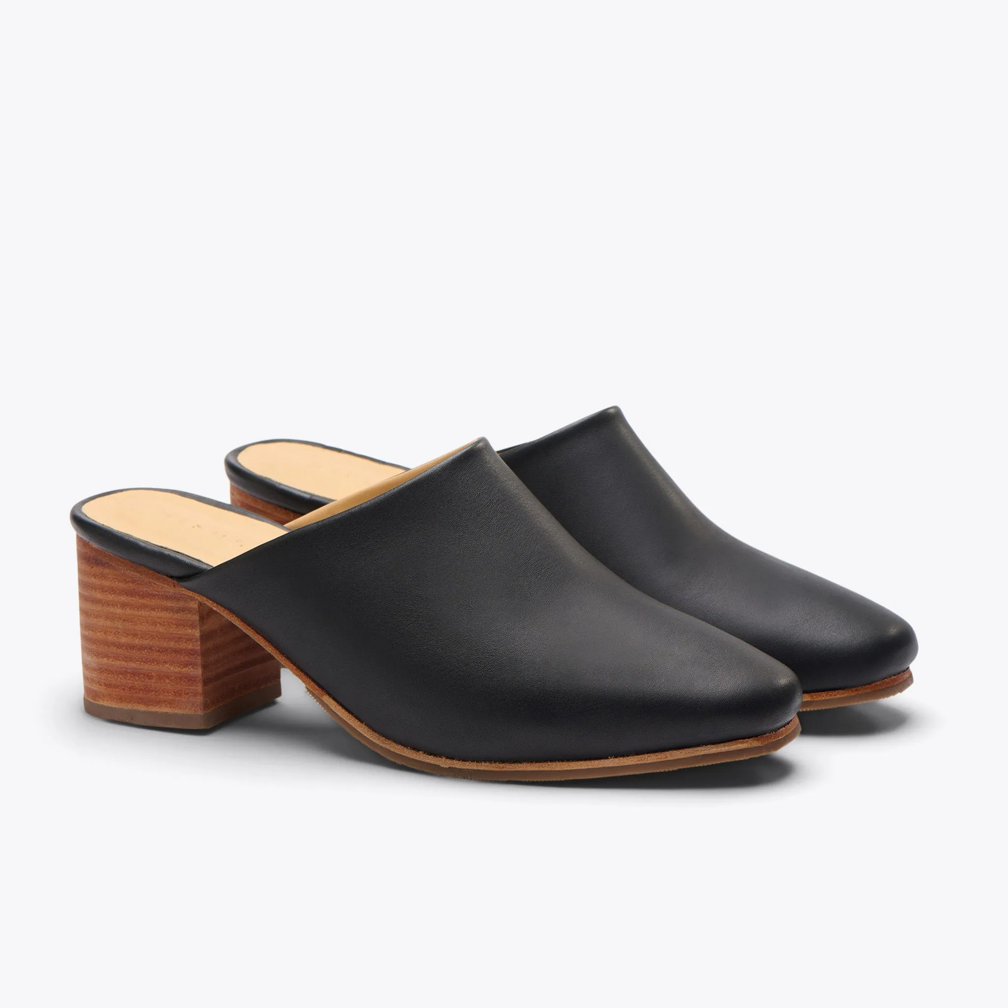All-Day Heeled Mule Black -NISOLO