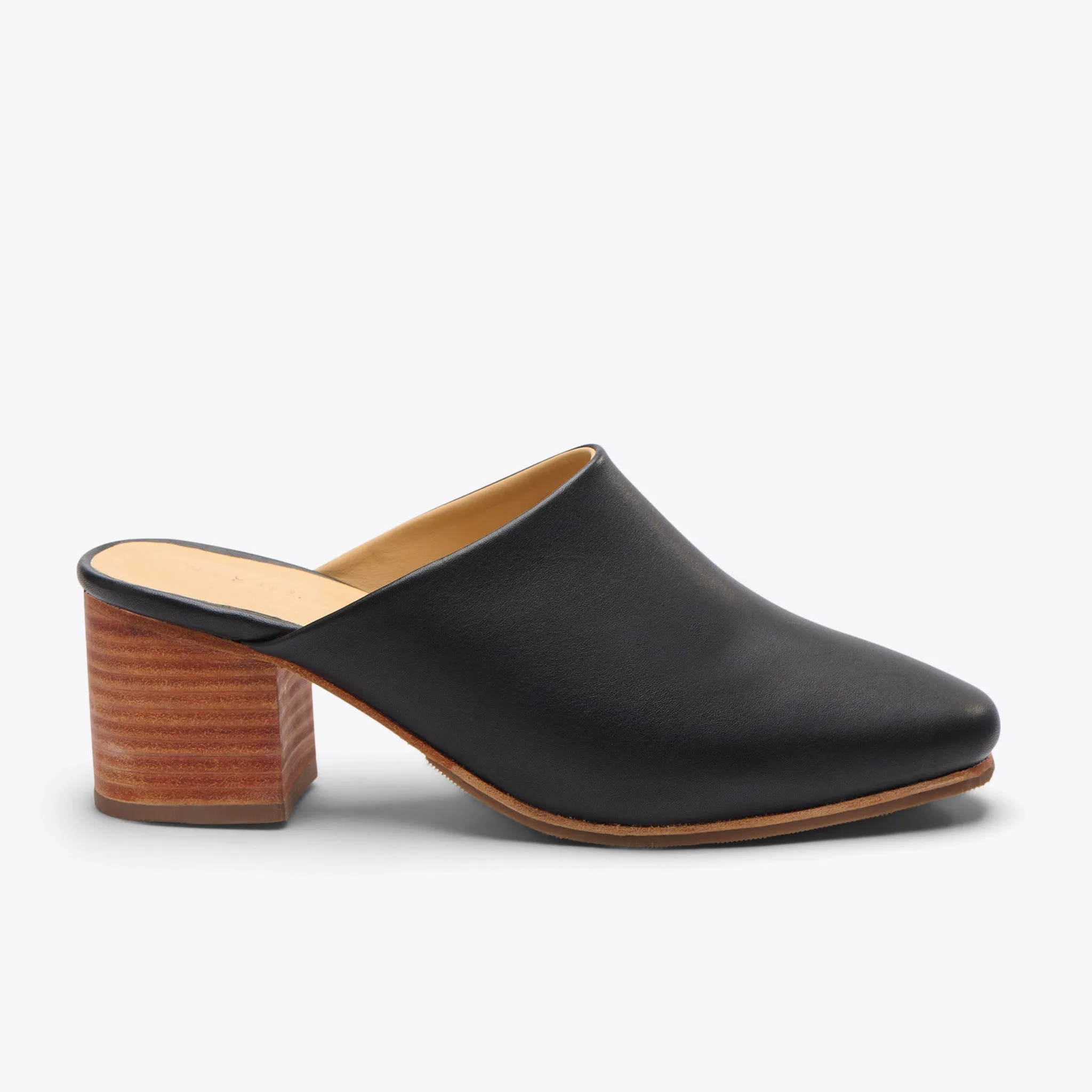All-Day Heeled Mule Black -NISOLO