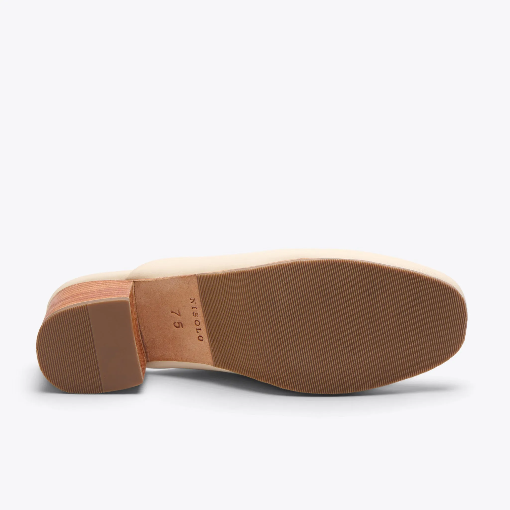 All-Day Heeled Mule Bone -NISOLO