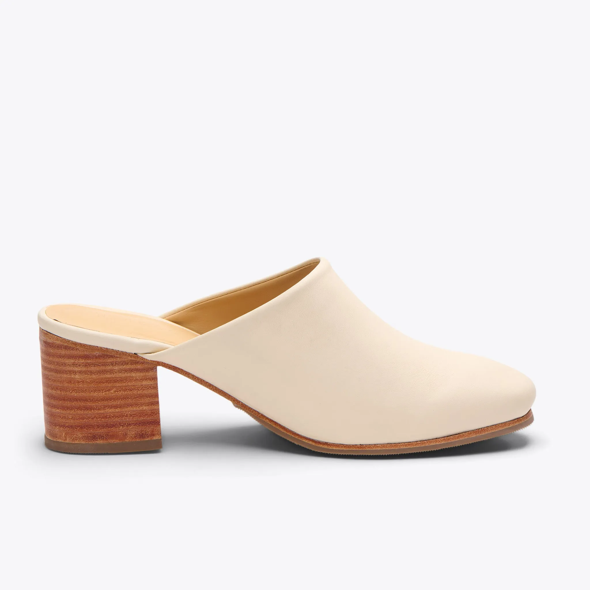 All-Day Heeled Mule Bone -NISOLO
