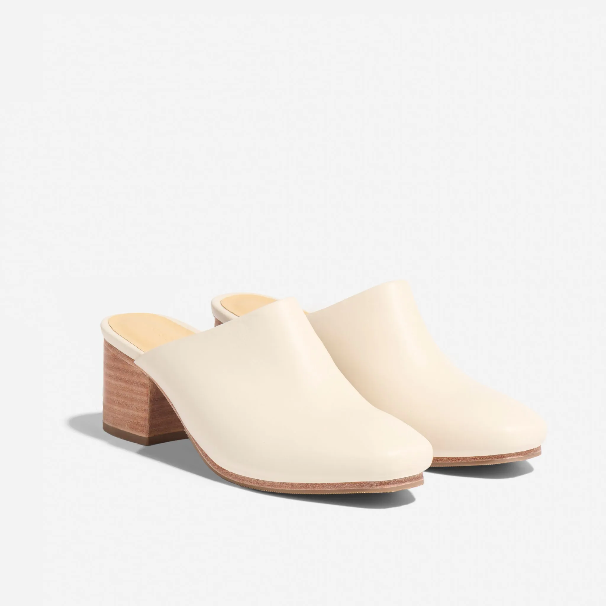 All-Day Heeled Mule Bone -NISOLO