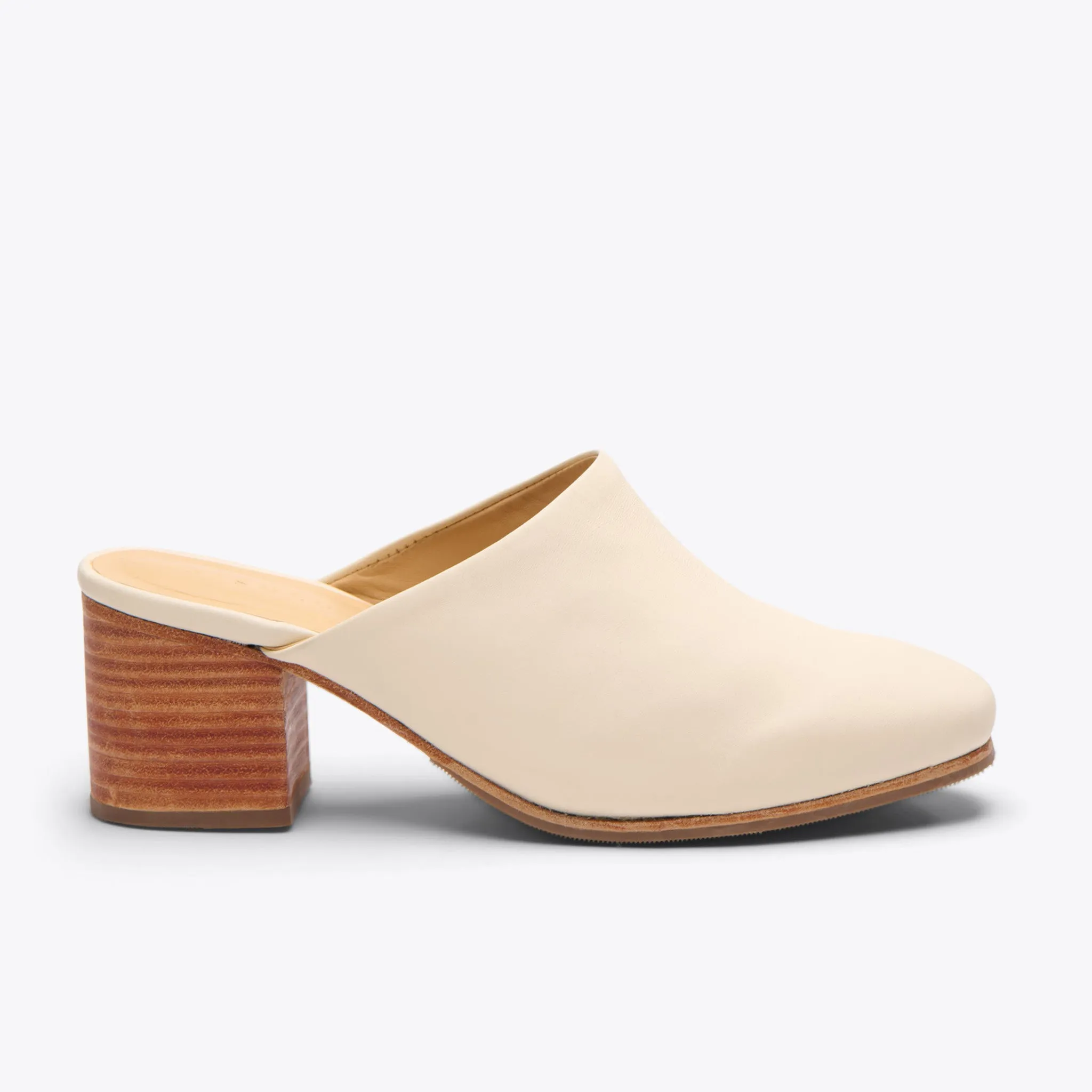 All-Day Heeled Mule Bone -NISOLO