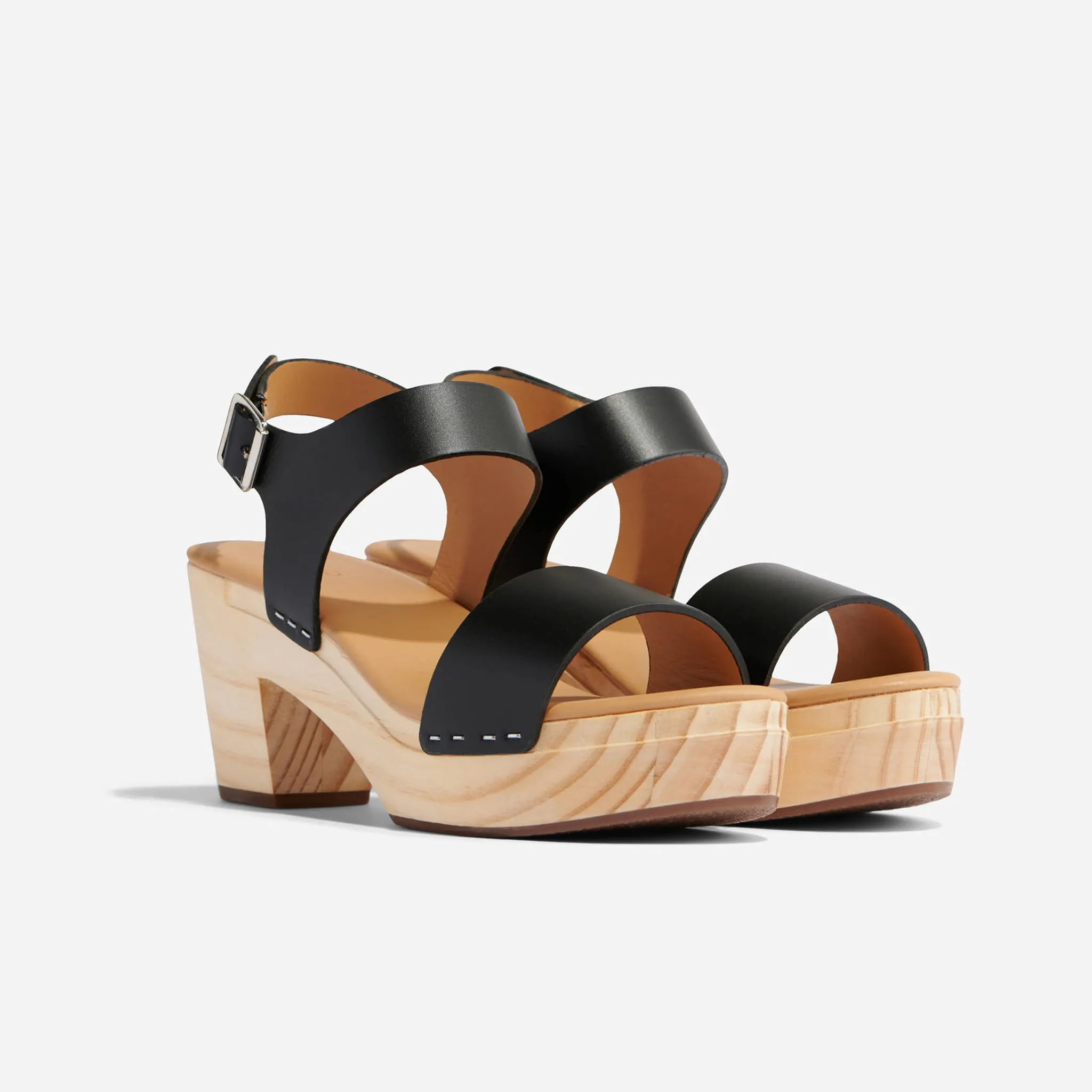 All-Day Open Toe Clog Black -NISOLO