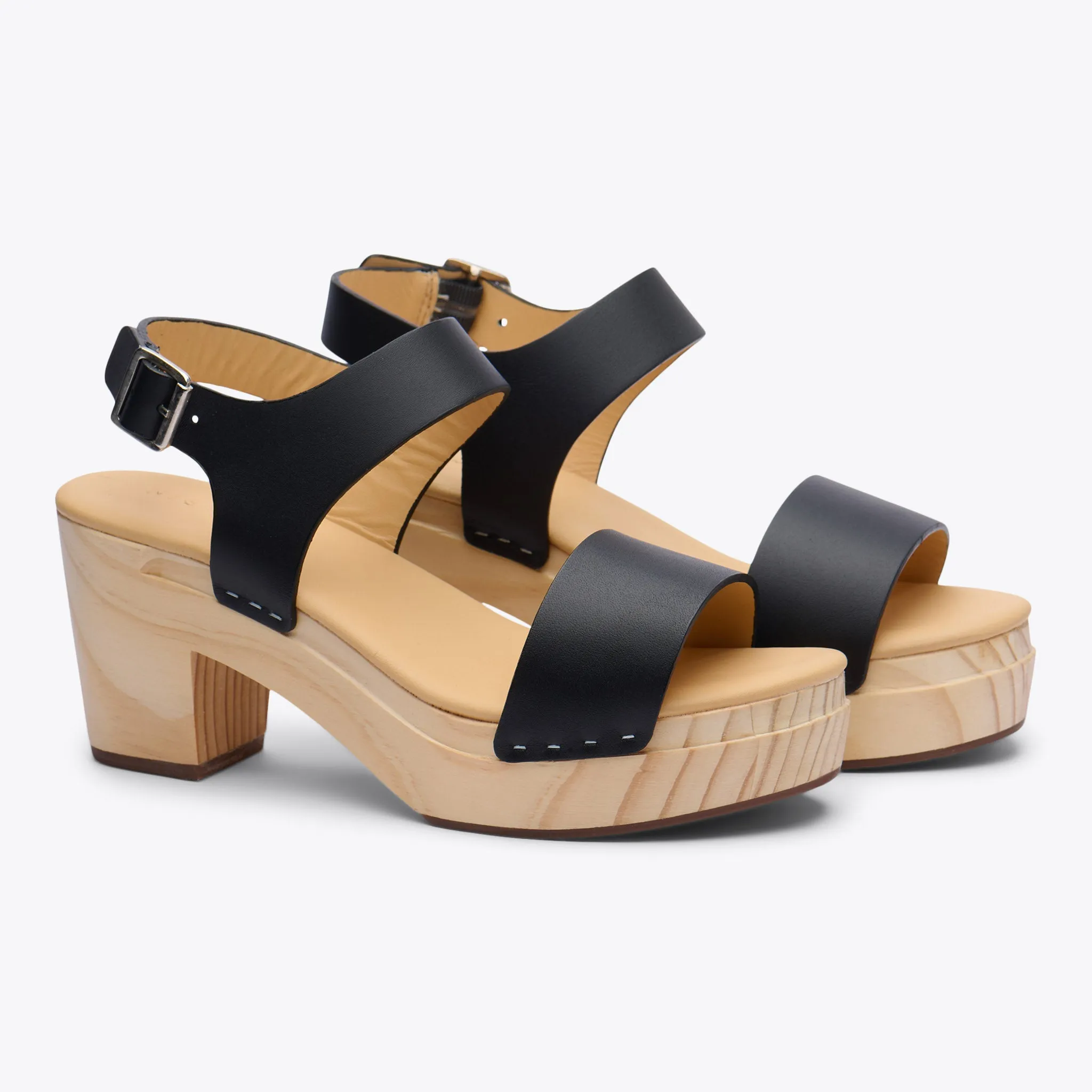 All-Day Open Toe Clog Black -NISOLO