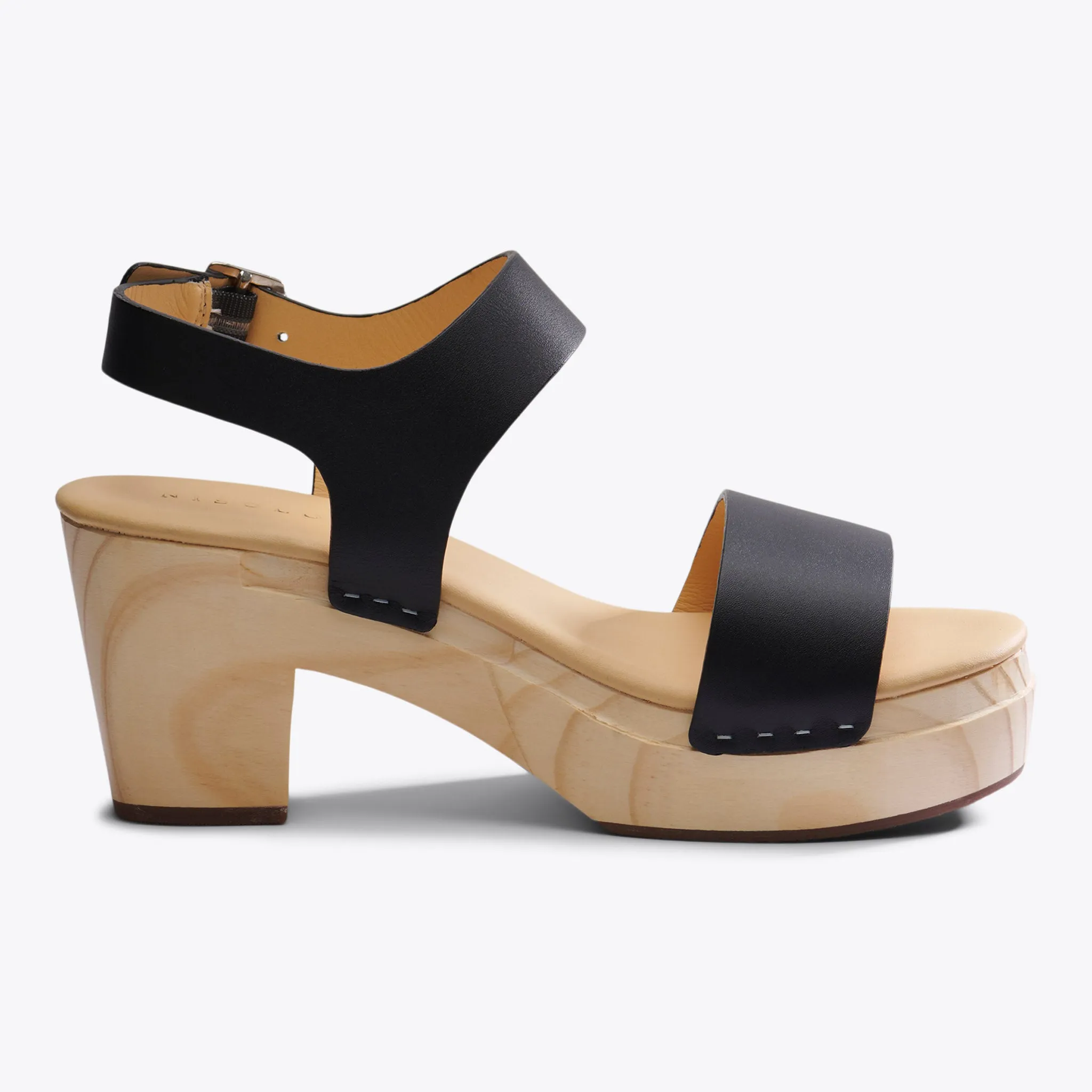 All-Day Open Toe Clog Black -NISOLO