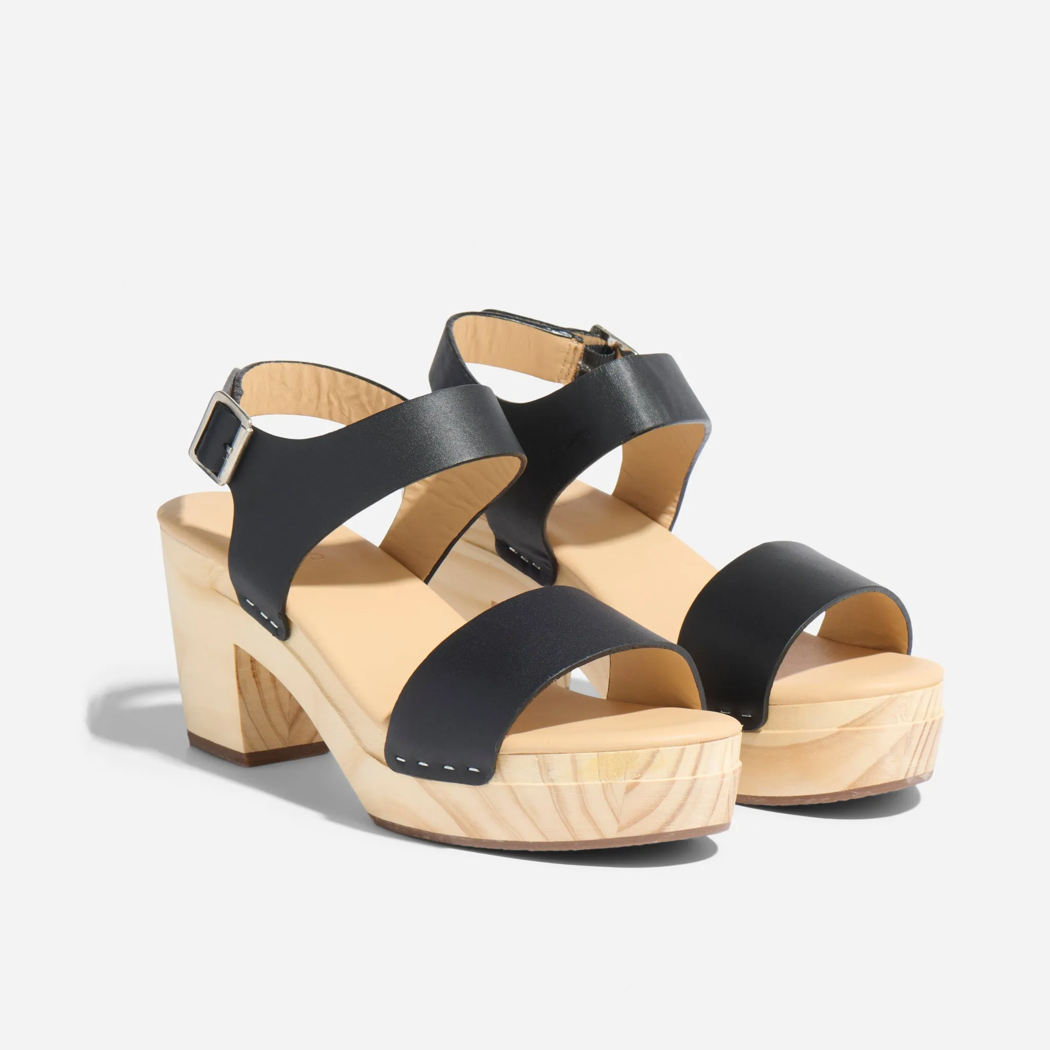 All-Day Open Toe Clog Black -NISOLO