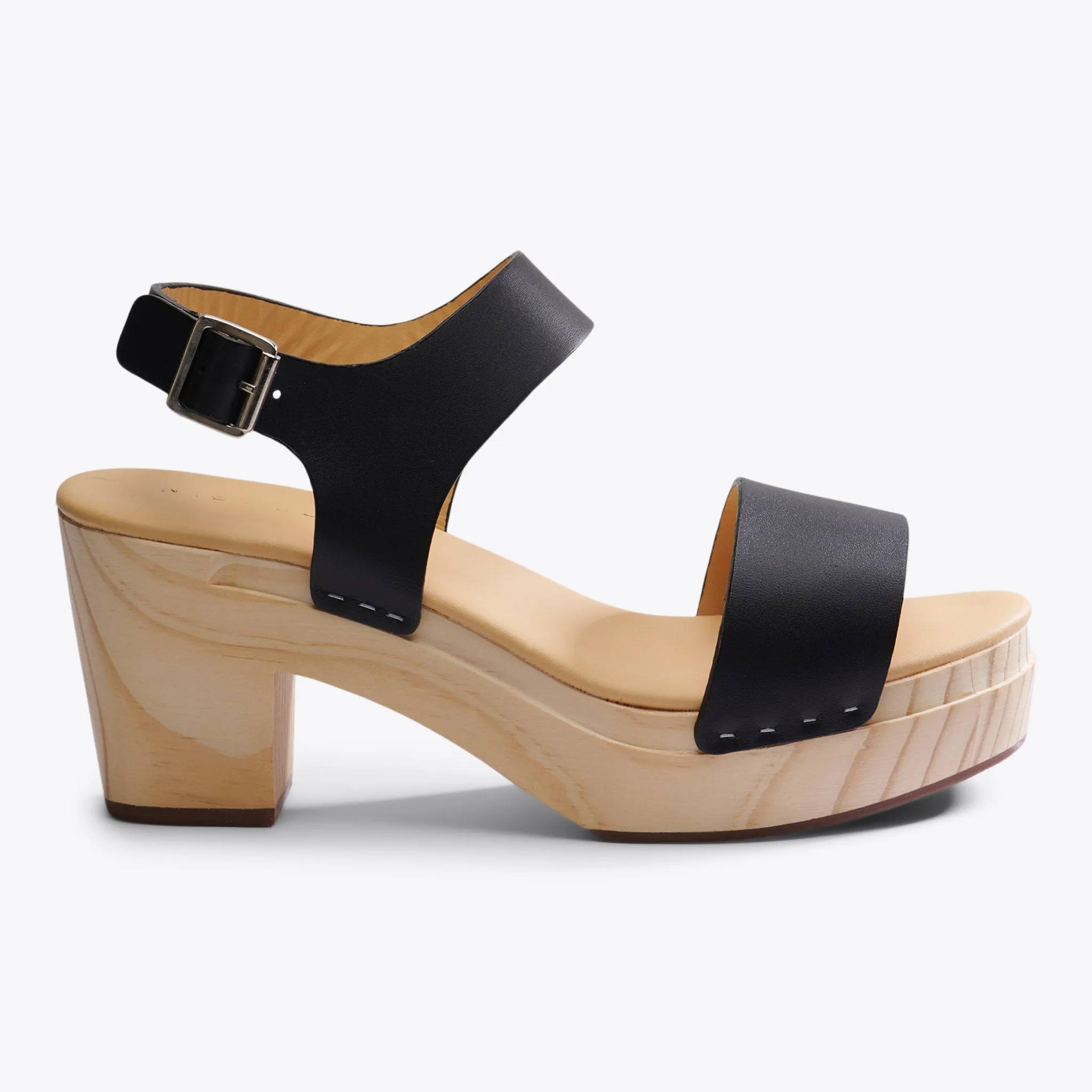 All-Day Open Toe Clog Black -NISOLO