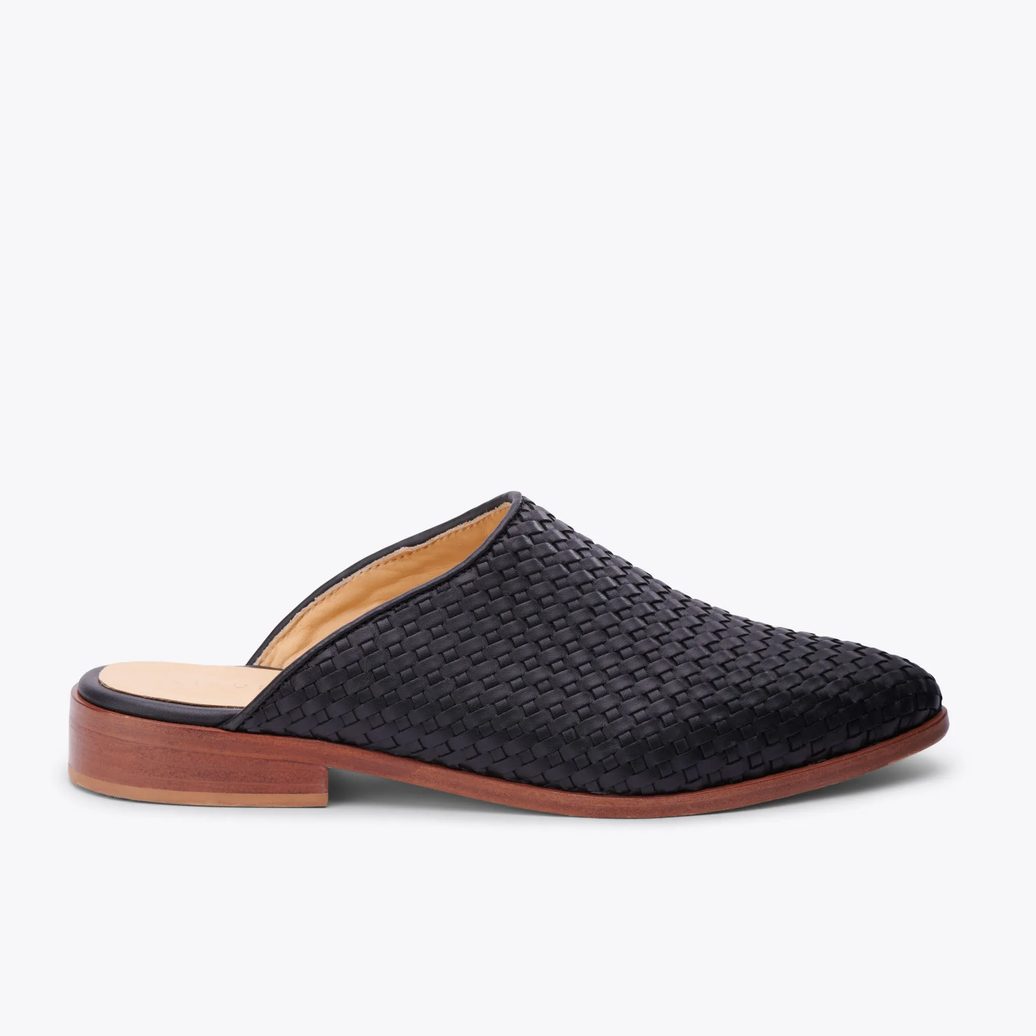 Ama Woven Mule Woven Black -NISOLO