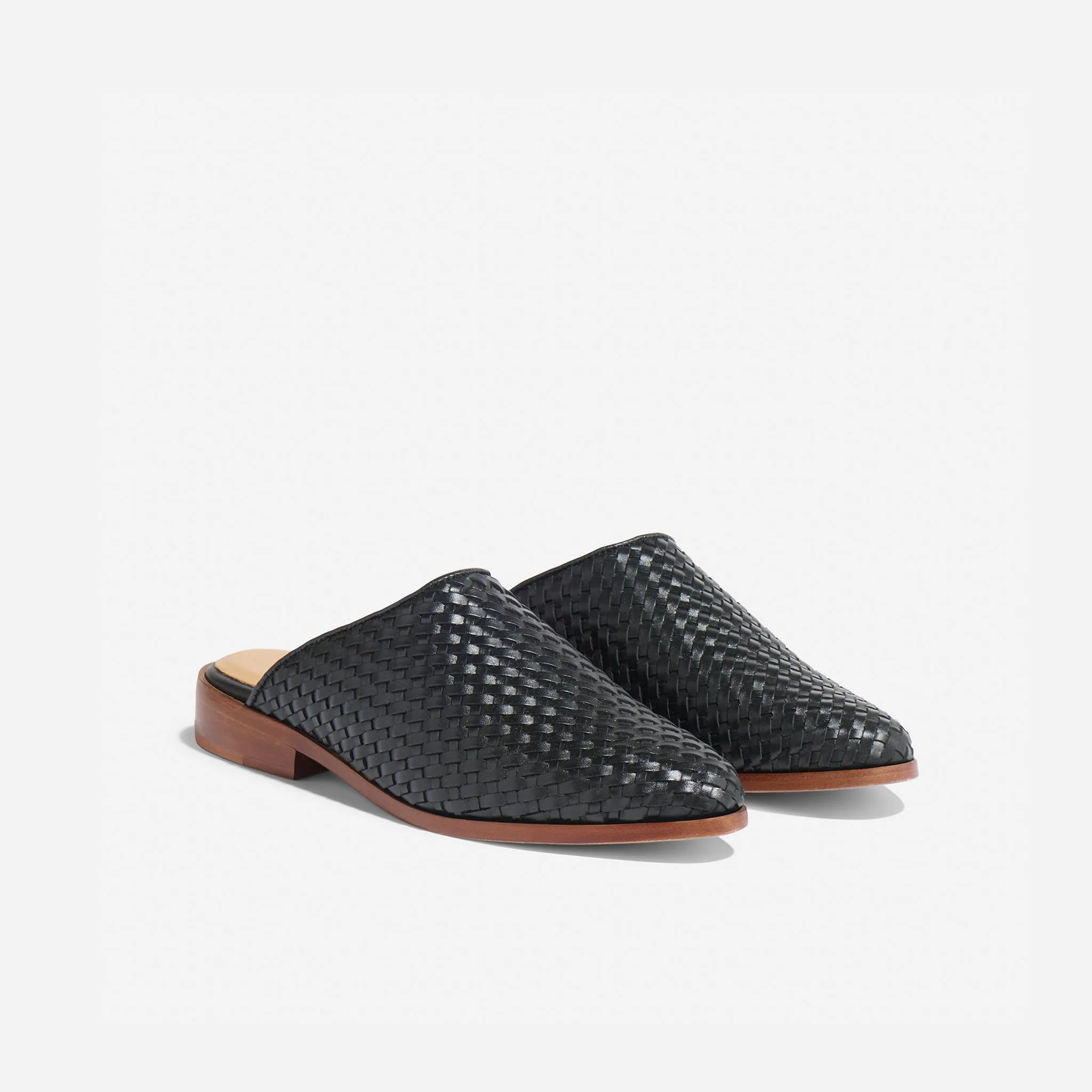 Ama Woven Mule Woven Black -NISOLO