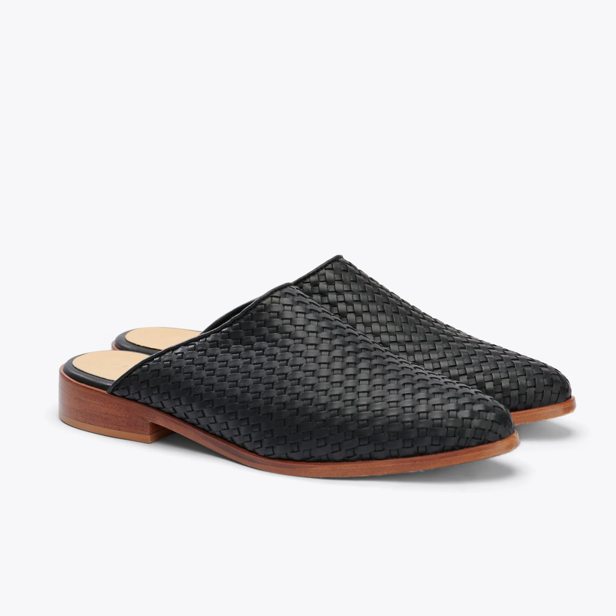 Ama Woven Mule Woven Black -NISOLO