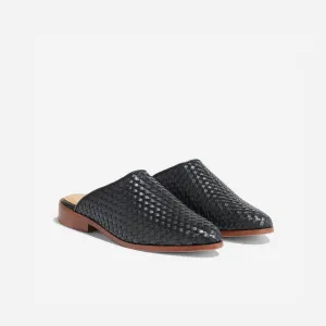 Ama Woven Mule Woven Black -NISOLO