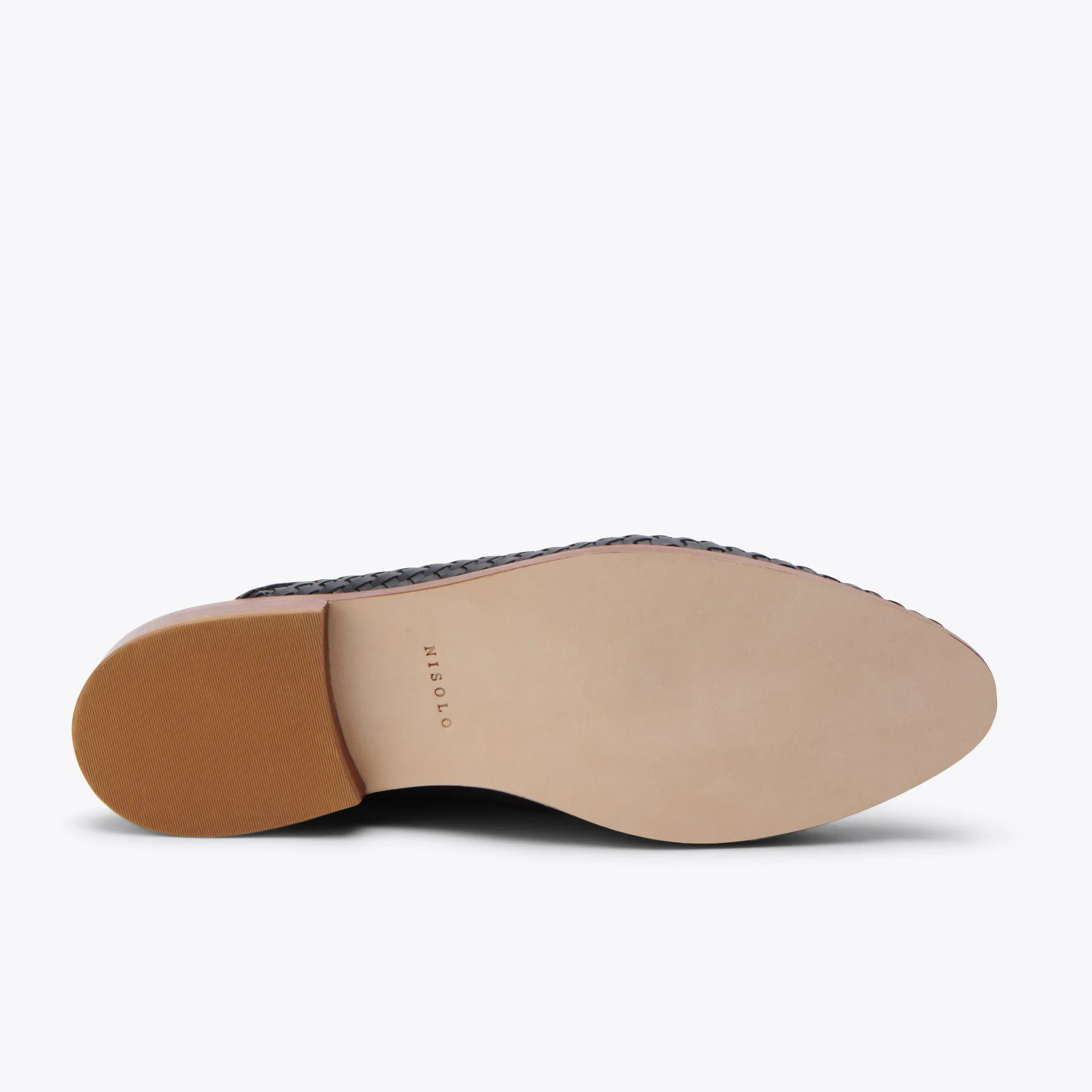 Ama Woven Mule Woven Black -NISOLO