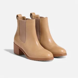 Ana Go-To Heeled Chelsea Boot Almond -NISOLO