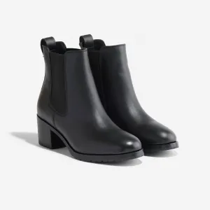 Ana Go-To Heeled Chelsea Boot Black/Black -NISOLO