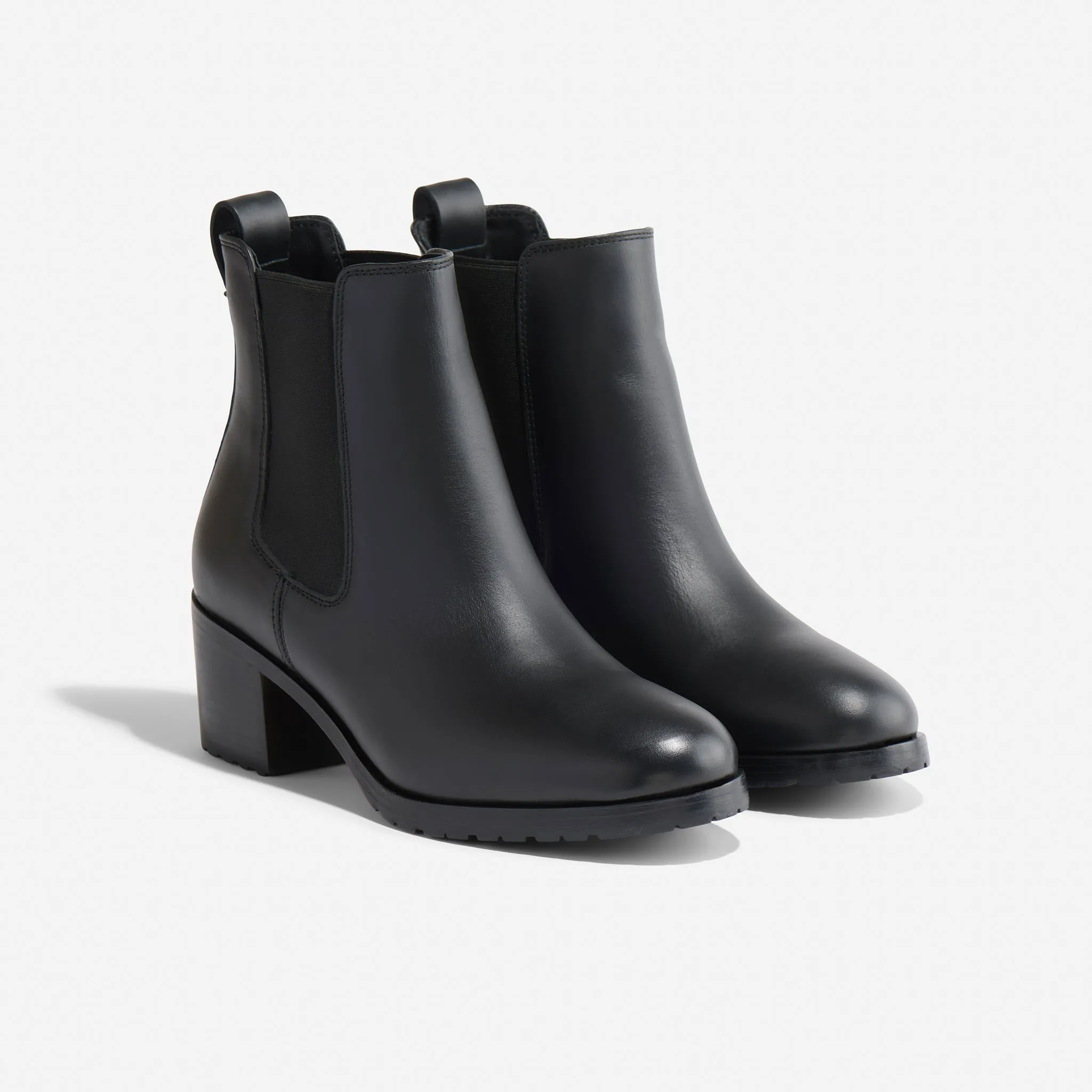 Ana Go-To Heeled Chelsea Boot Black/Black -NISOLO