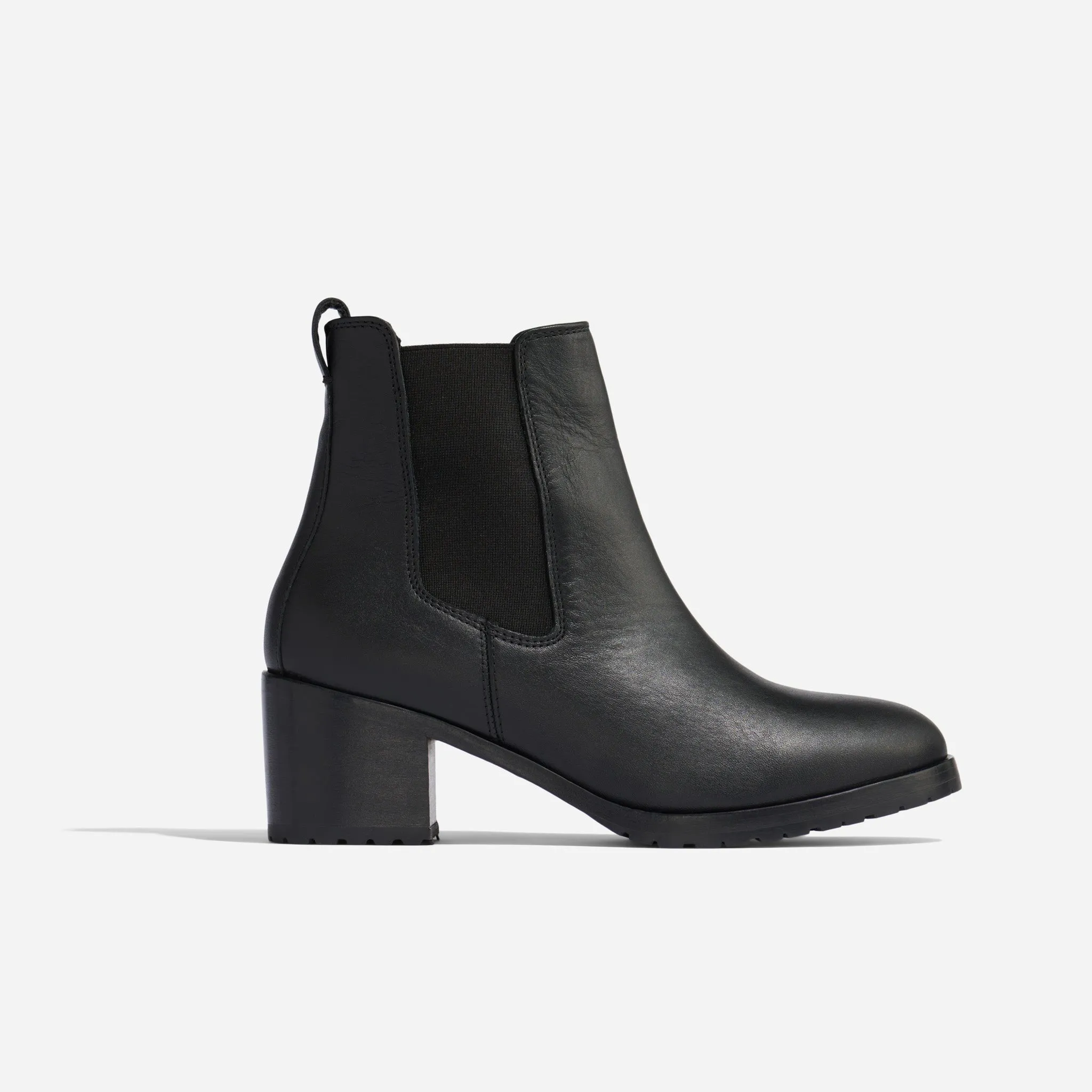 Ana Go-To Heeled Chelsea Boot Black/Black -NISOLO