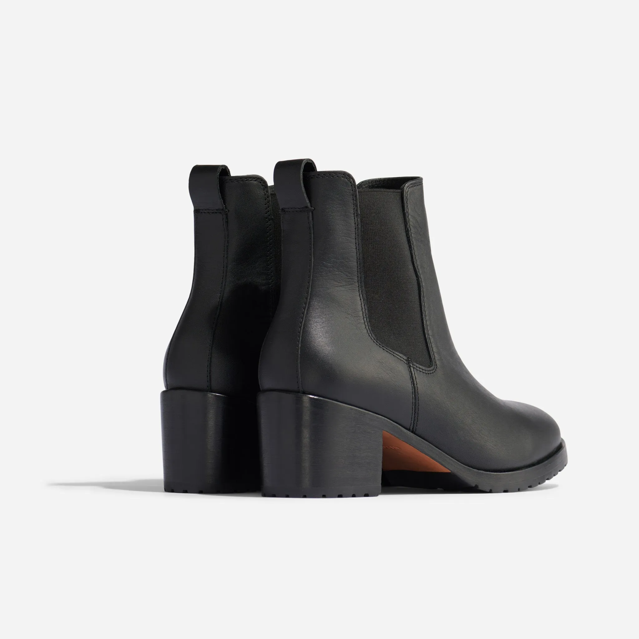 Ana Go-To Heeled Chelsea Boot Black/Black -NISOLO