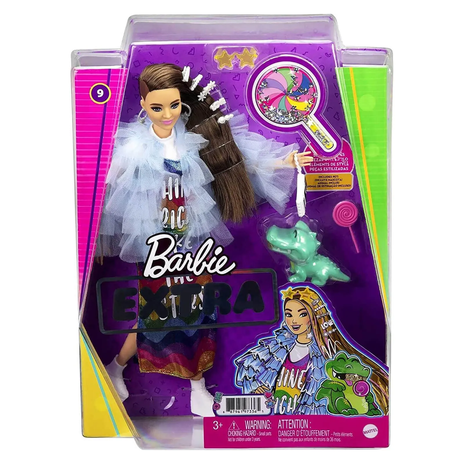 Barbie Extra Fashion Doll With Pet & 15 Styling Accessories