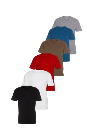 Basic V-Neck T-shirts - Package Deal (6 pcs.)