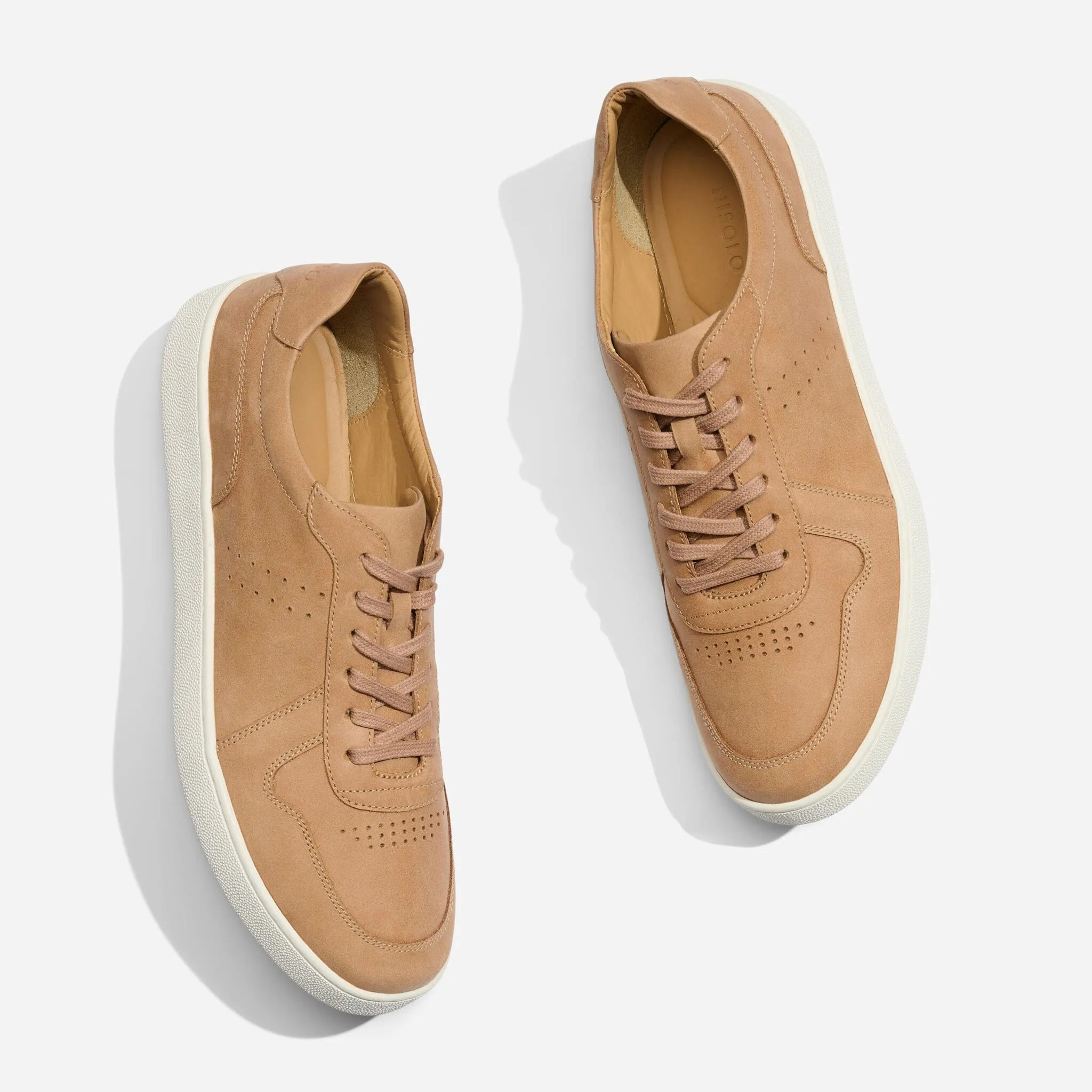 Beto Go-To Court Sneaker Almond -NISOLO