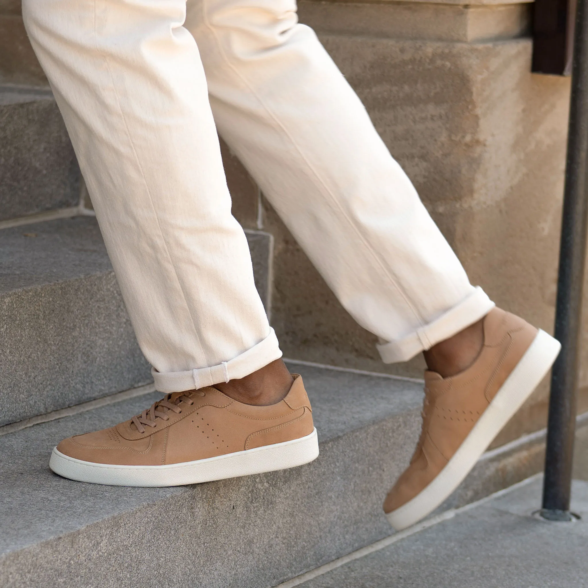 Beto Go-To Court Sneaker Almond -NISOLO