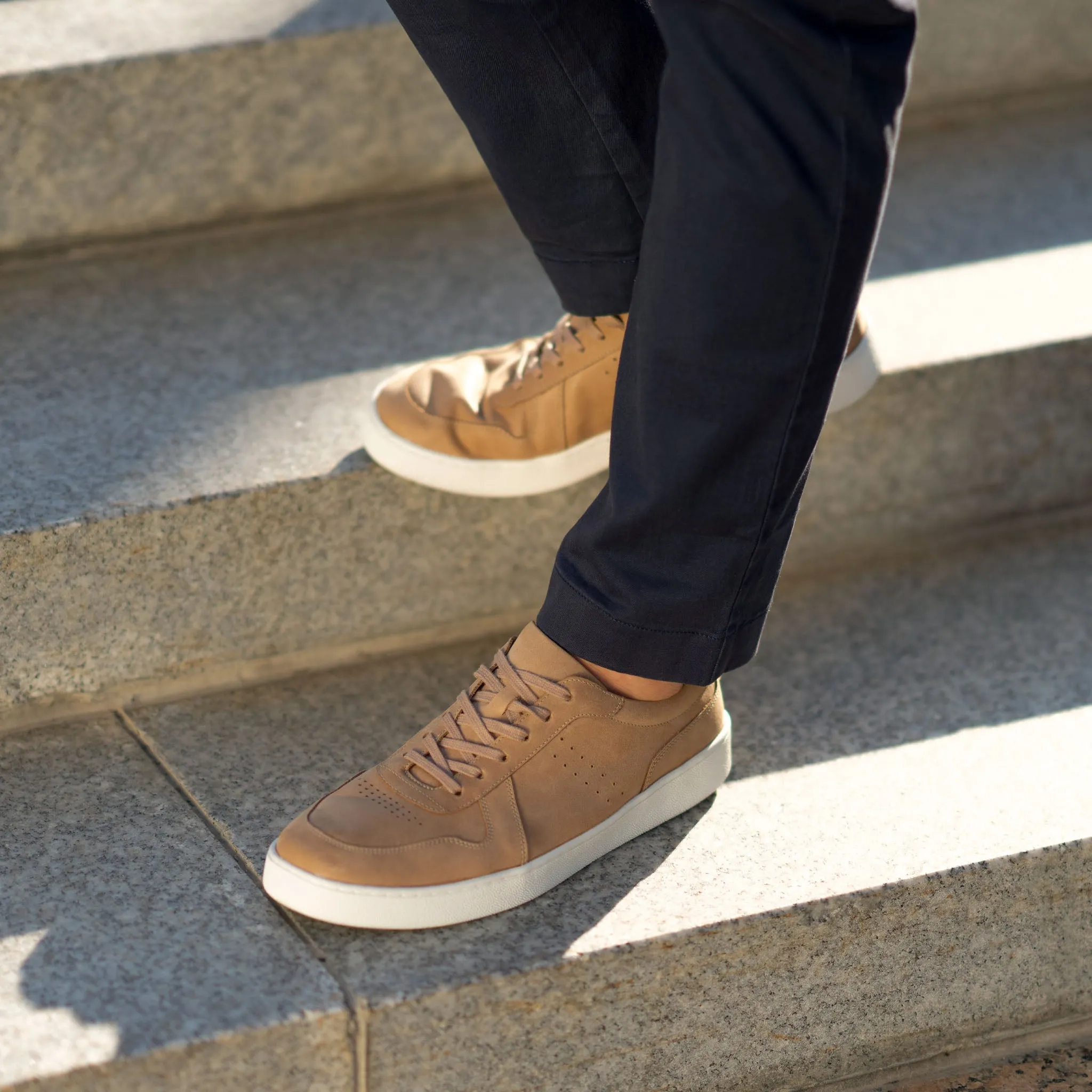 Beto Go-To Court Sneaker Almond -NISOLO