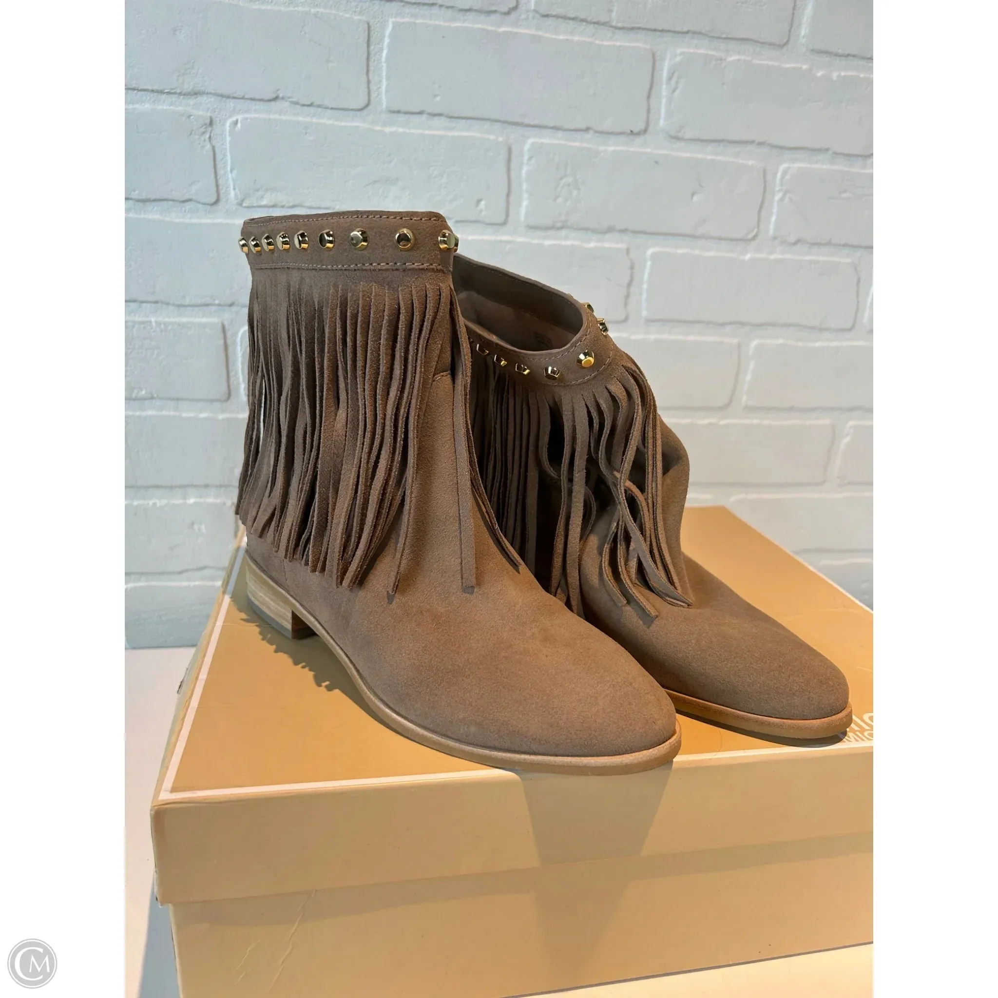 Boots Ankle Flats By Michael By Michael Kors In Tan, Size: 7