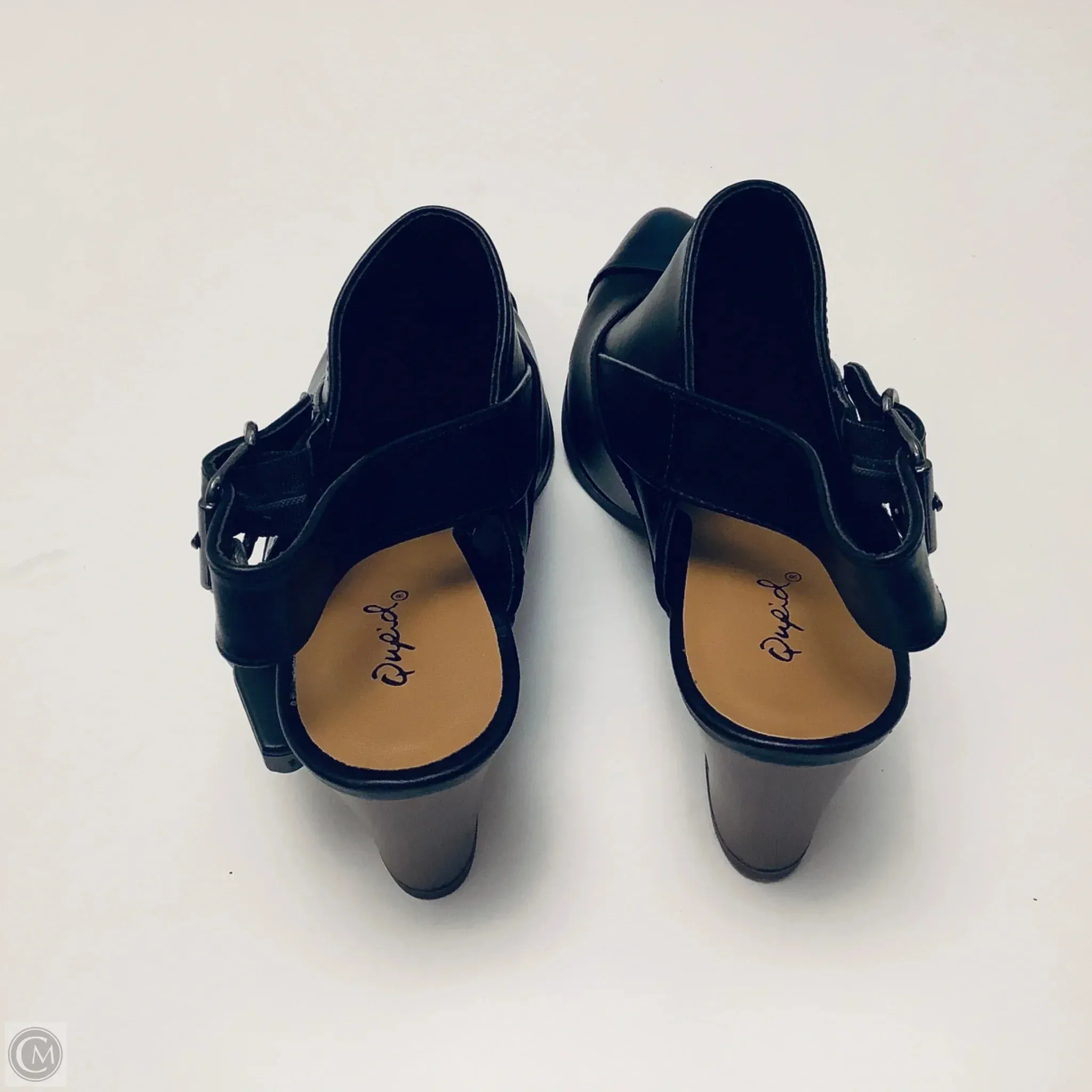 Boots Ankle Heels By Qupid In Black, Size: 8