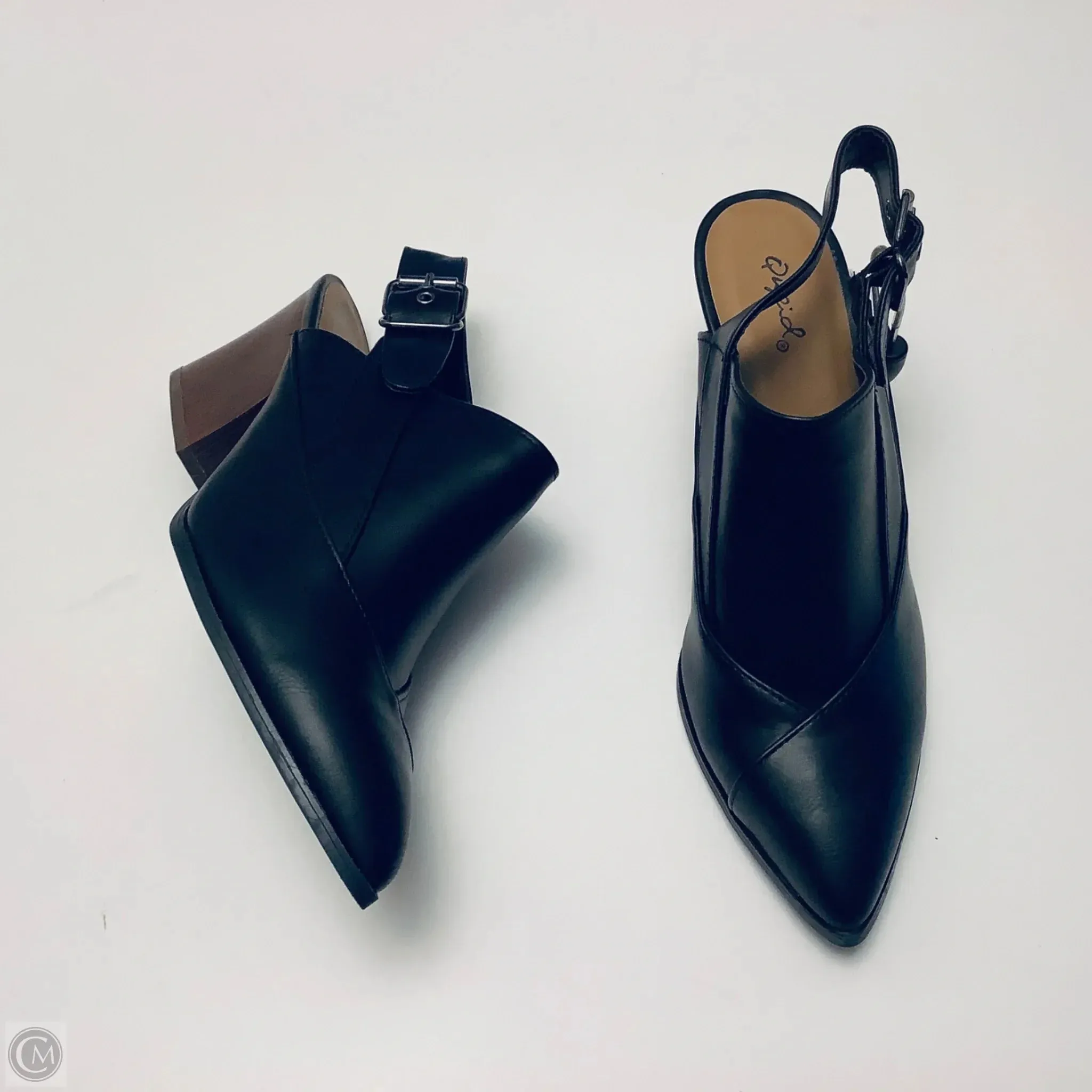Boots Ankle Heels By Qupid In Black, Size: 8