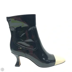 Boots Ankle Heels By Sam Edelman In Black & Cream, Size: 7.5