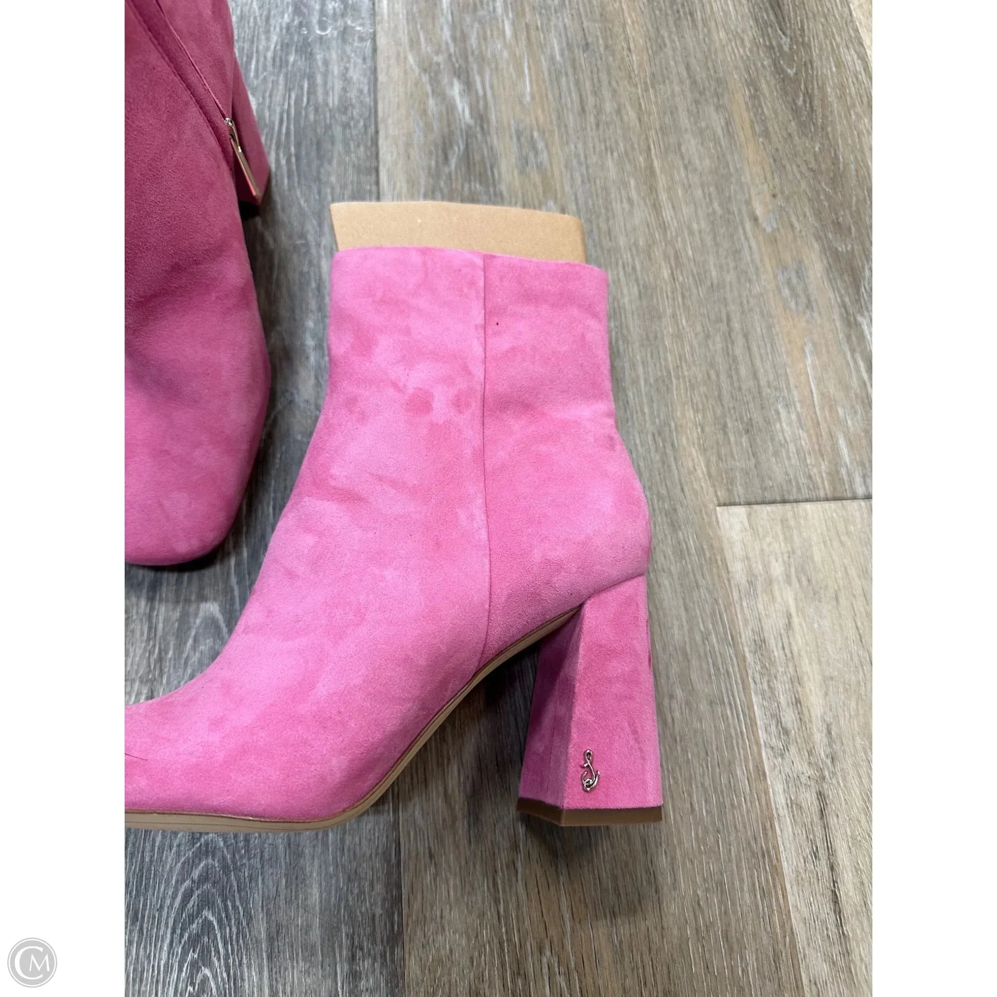 Boots Ankle Heels By Sam Edelman In Pink, Size: 8