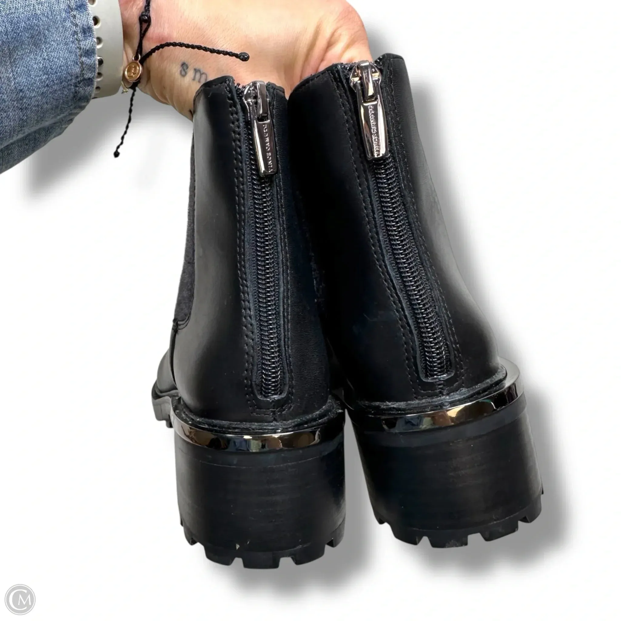 Boots Ankle Heels By Vince Camuto In Black, Size: 6