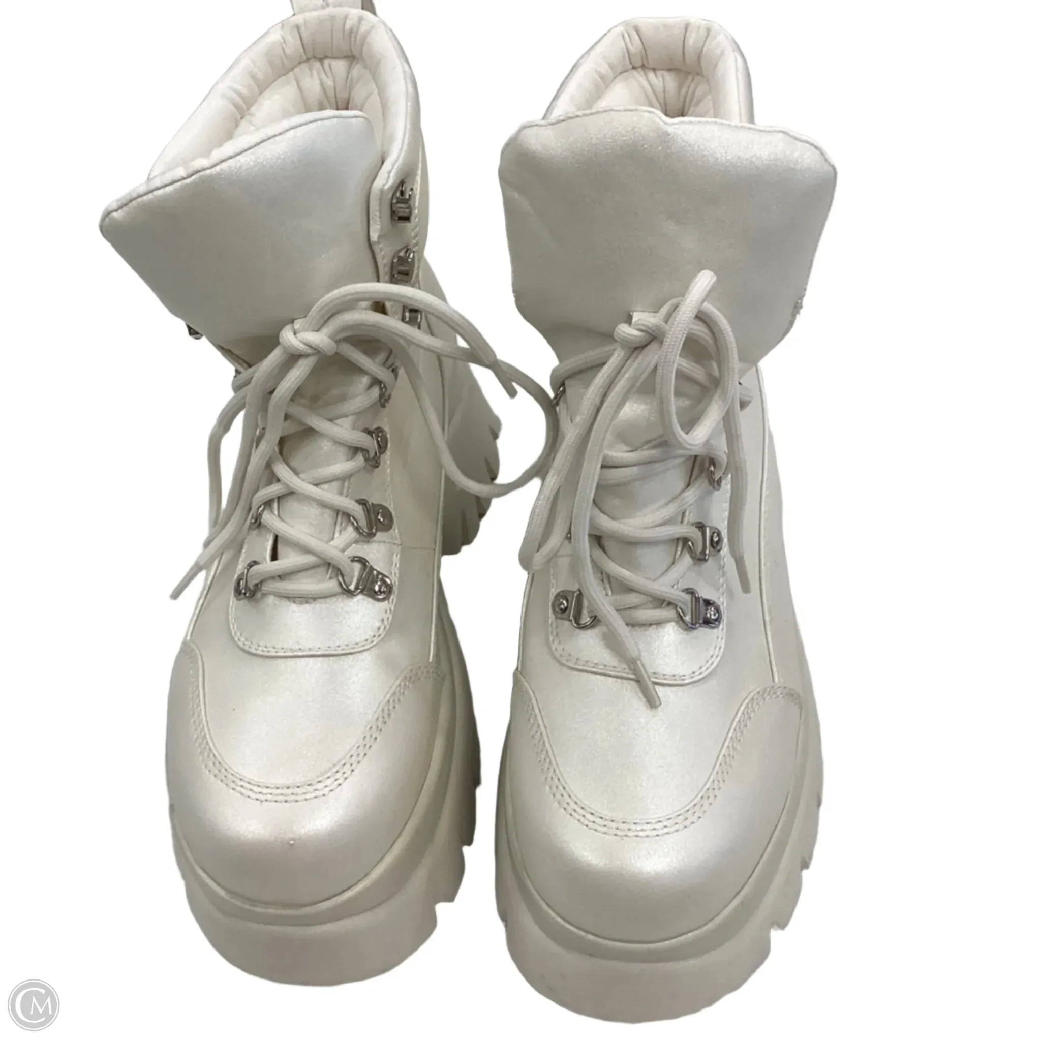 Boots Combat By koi  In Cream, Size: 8