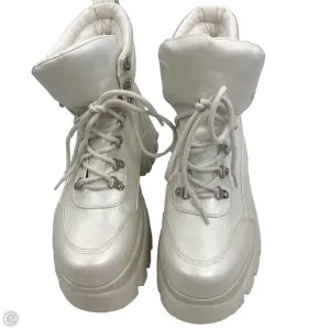 Boots Combat By koi  In Cream, Size: 8