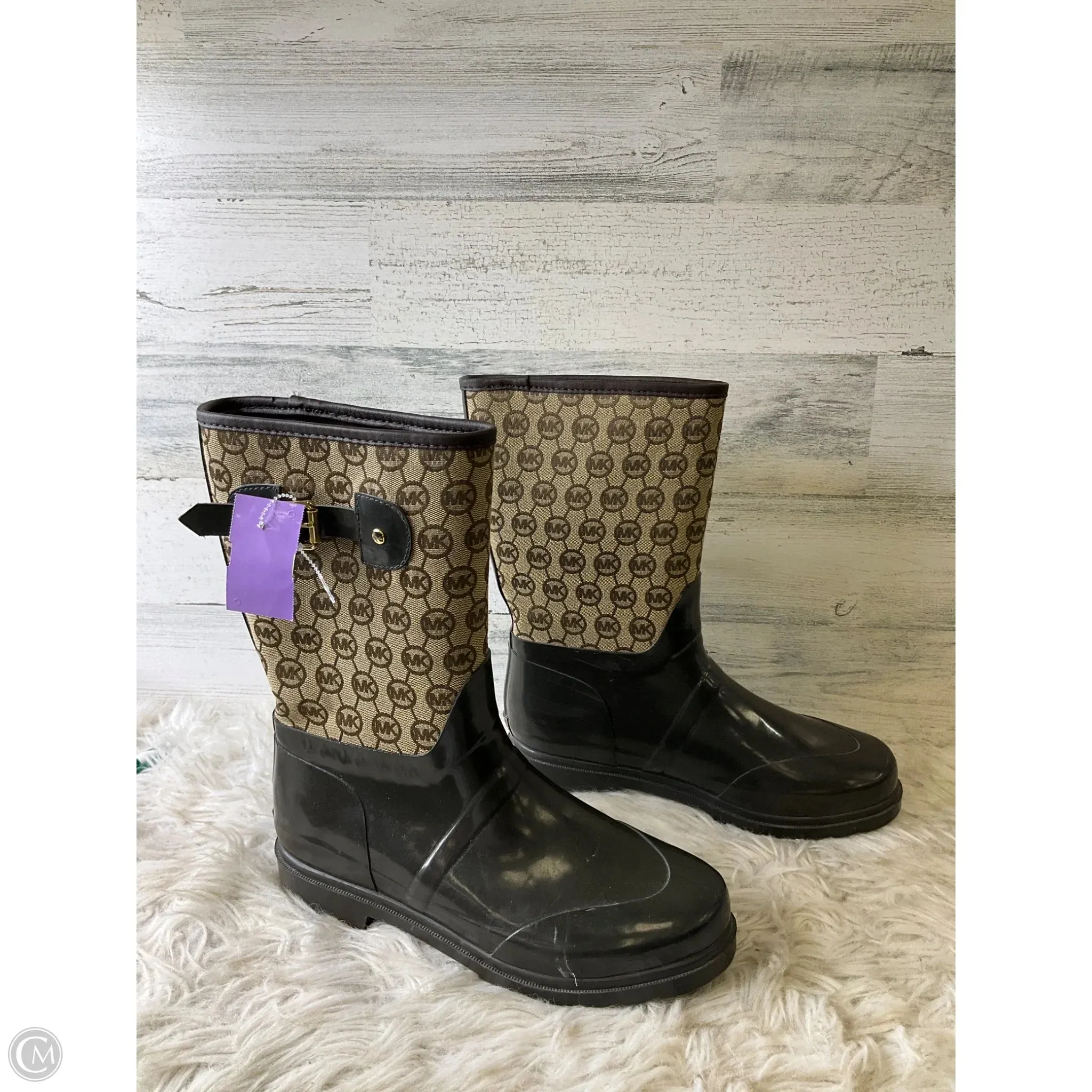 Boots Designer By Michael Kors In Brown, Size: 10