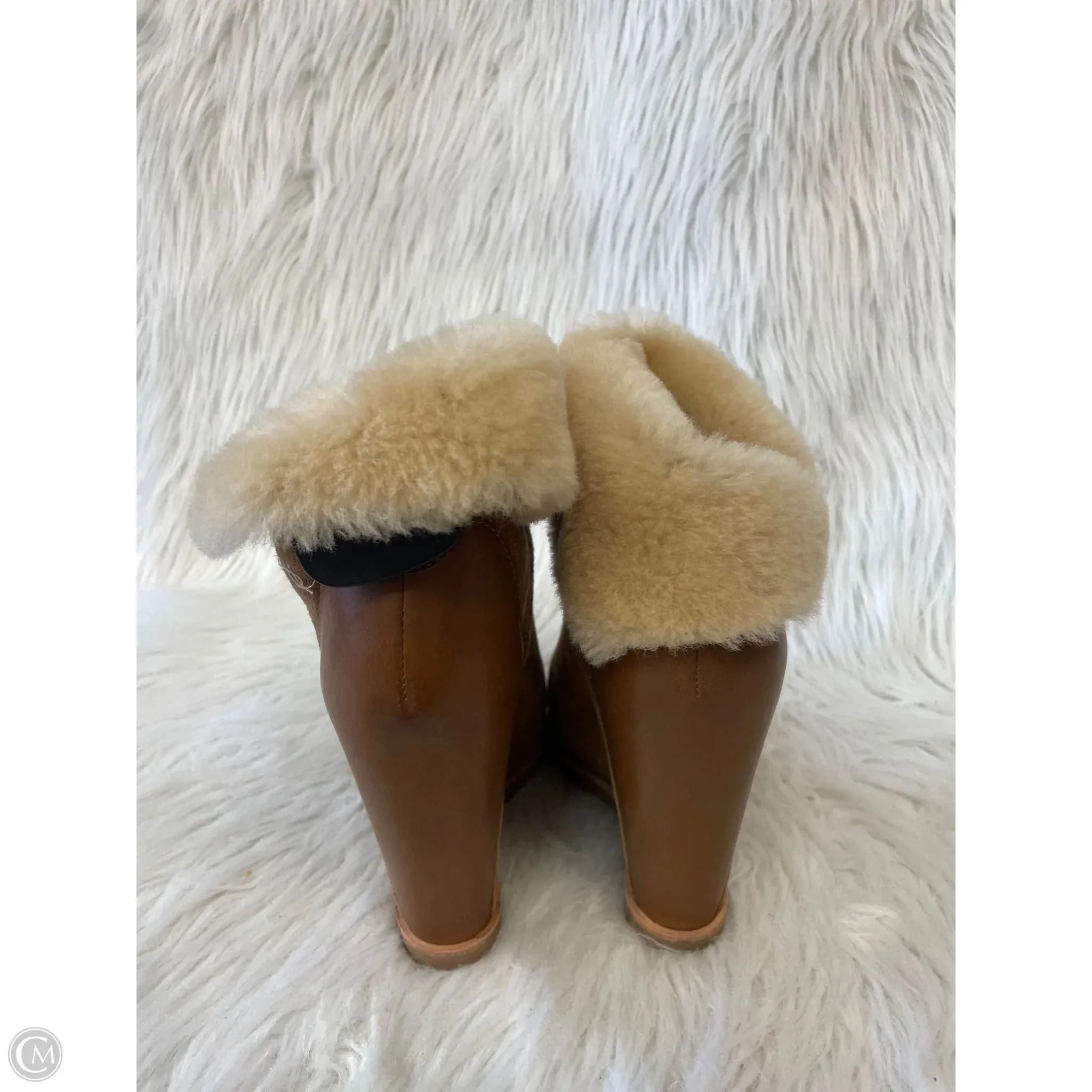 Boots Designer By Ugg In Brown, Size: 10