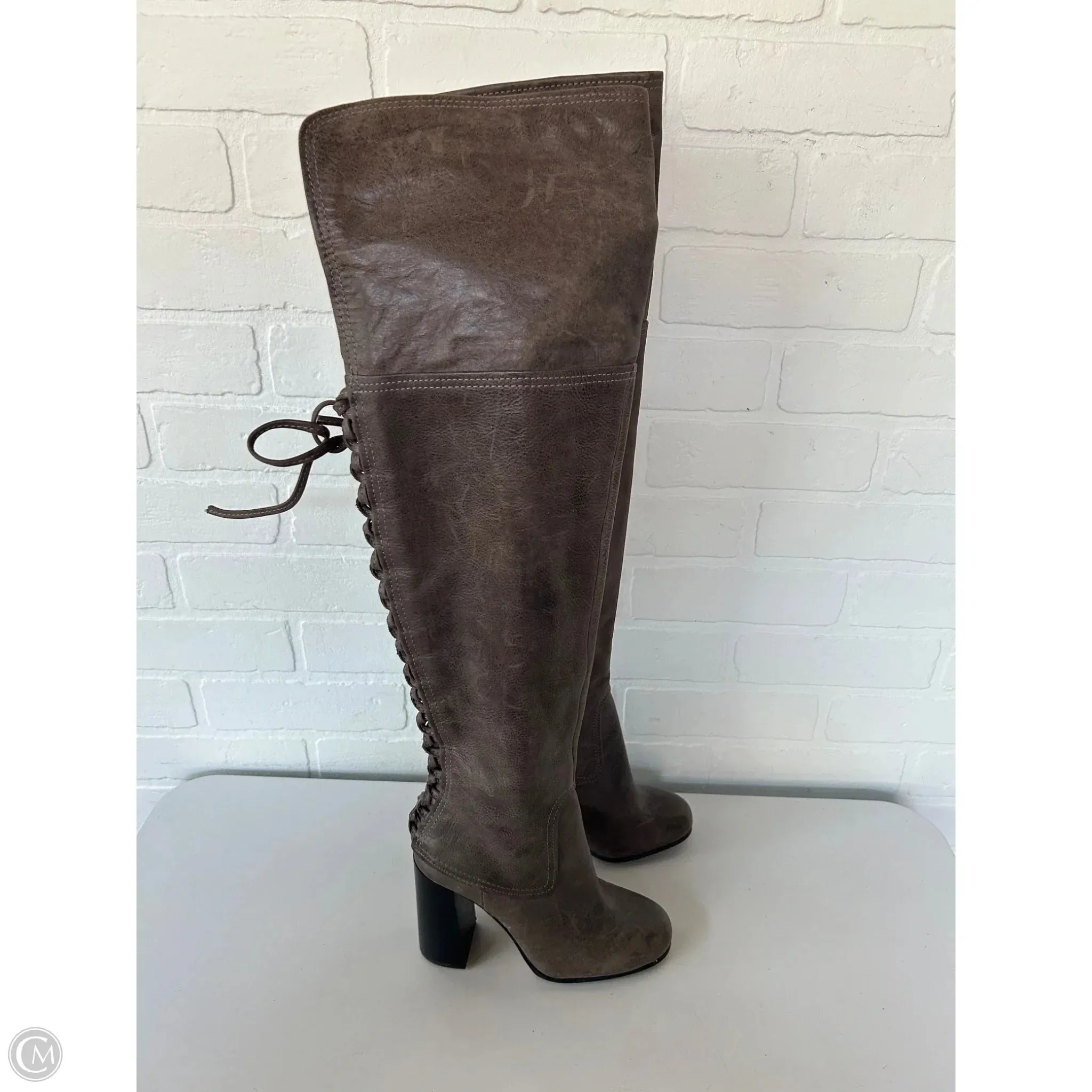Boots Over-the-knee Heels By Vince Camuto In Brown, Size: 6