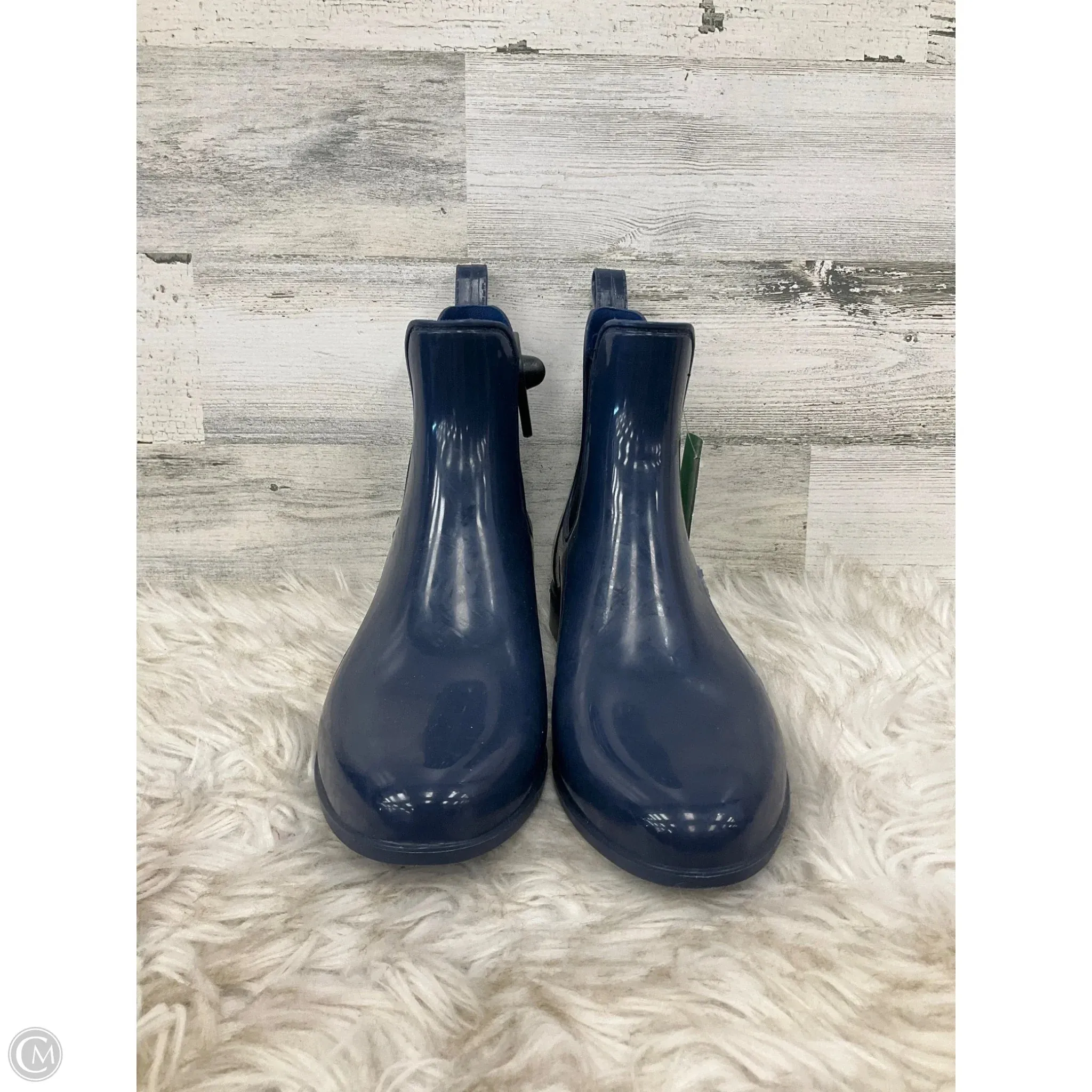 Boots Rain By Bass In Navy, Size: 9