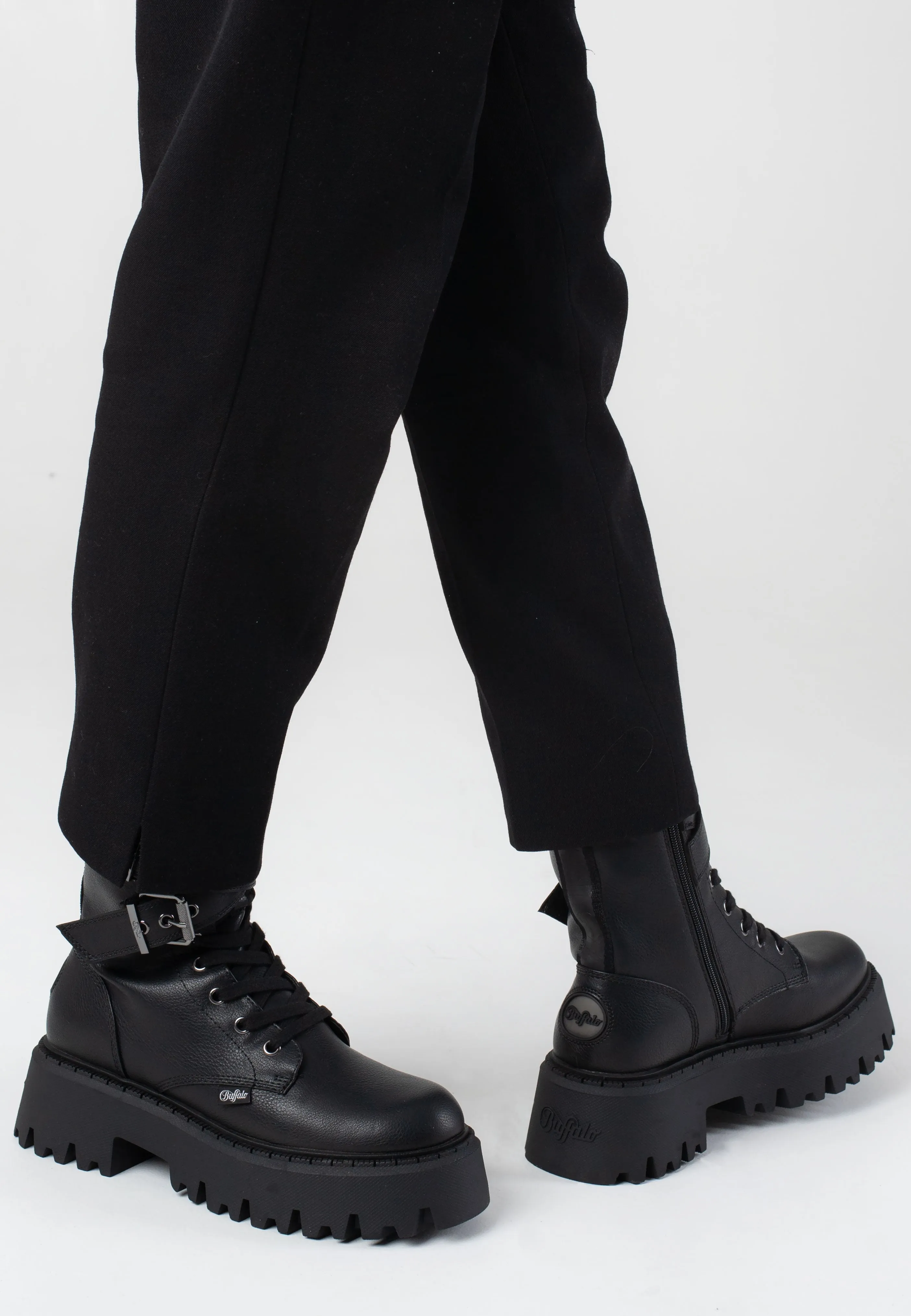 Buffalo - Aspen Biker Vegan Nappa Black - Girl Shoes